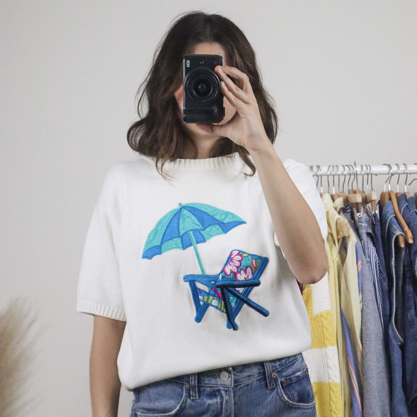 Vintage x Cotton Graphic Short-Sleeve Knit (S/M)