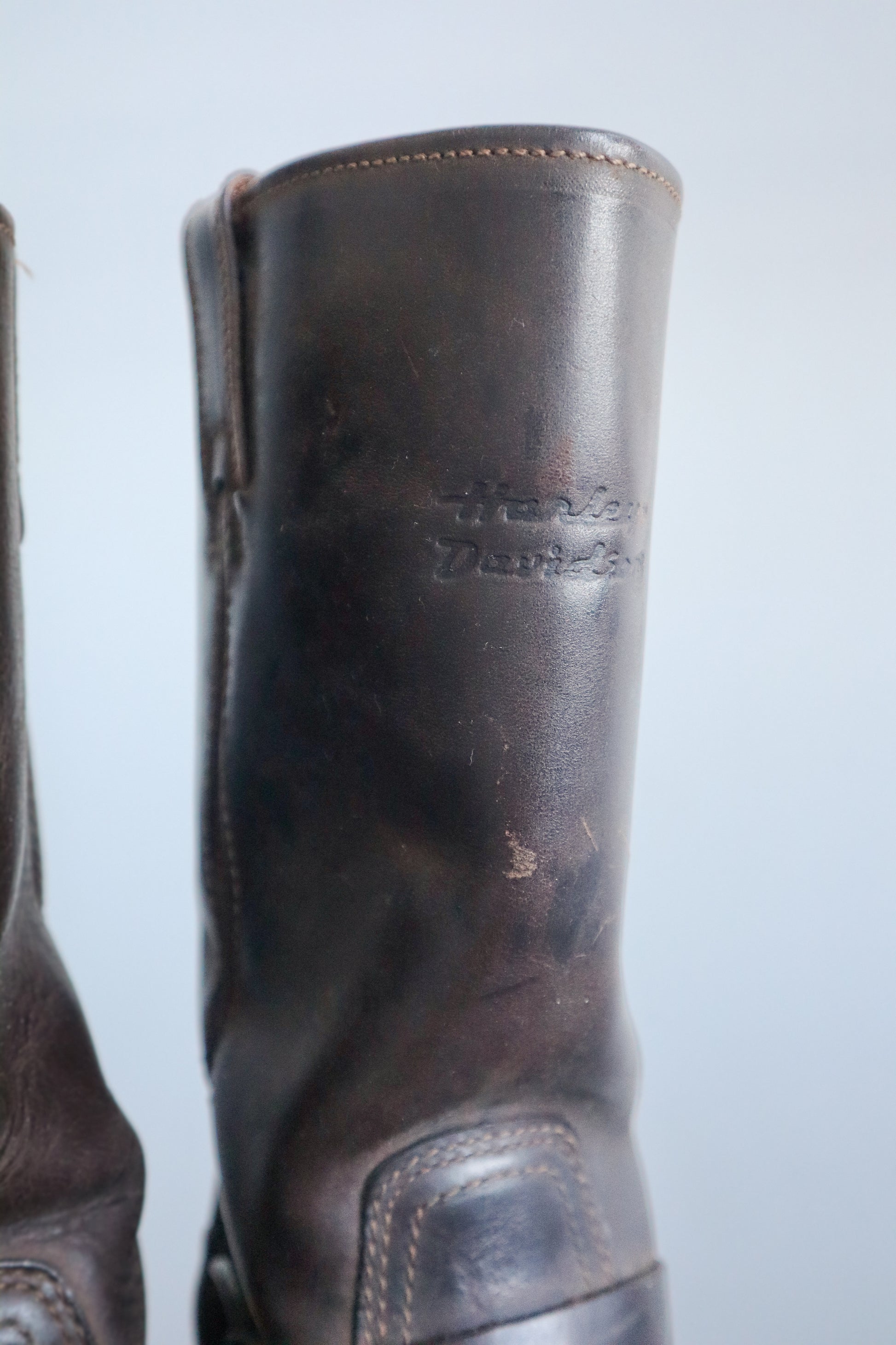 Vintage x Harley Davidson Leather Moto Boots (8/8.5)