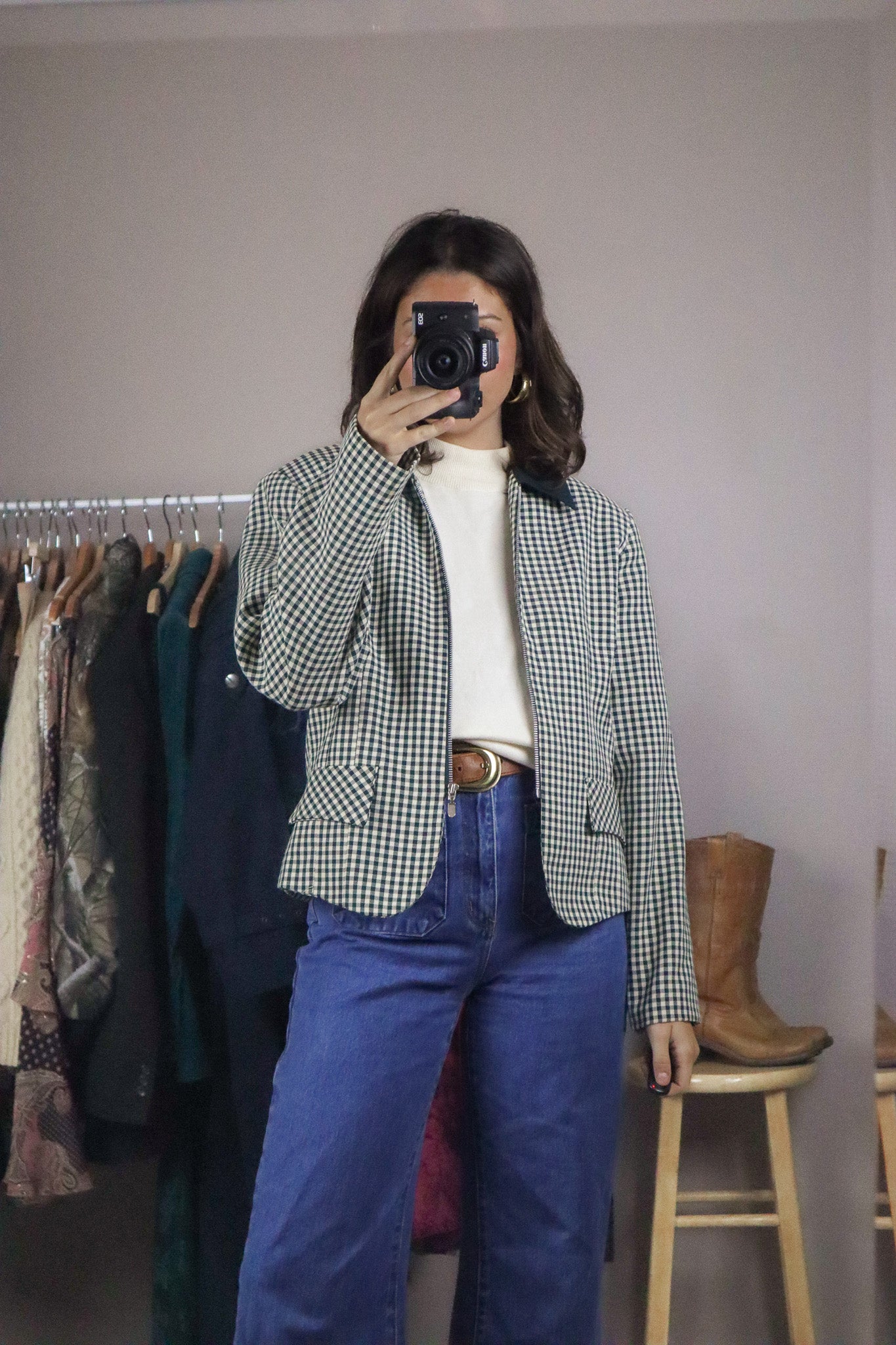 Vintage x Gingham Collared Jacket (8)