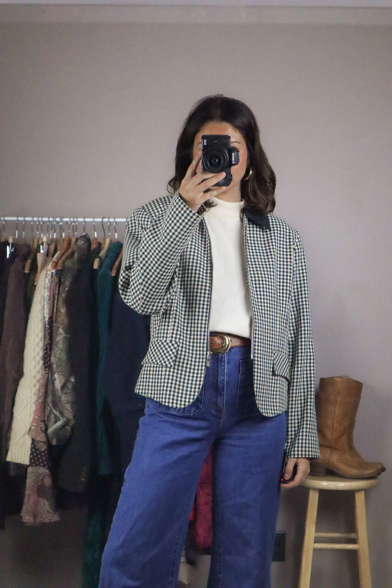 Vintage x Gingham Collared Jacket (8)
