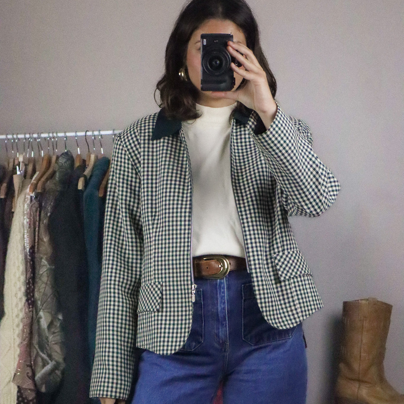 Vintage x Gingham Collared Jacket (8)