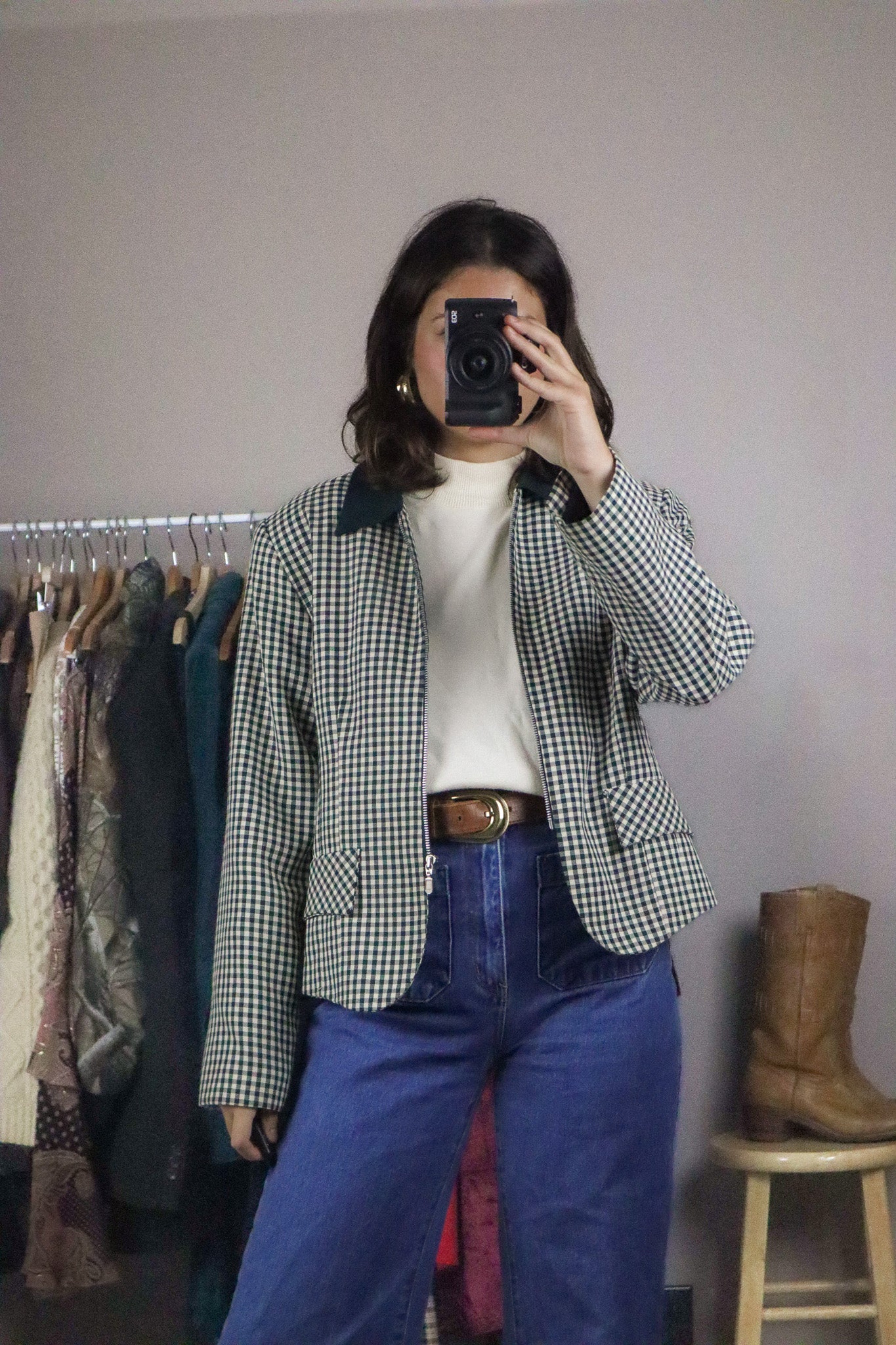Vintage x Gingham Collared Jacket (8)