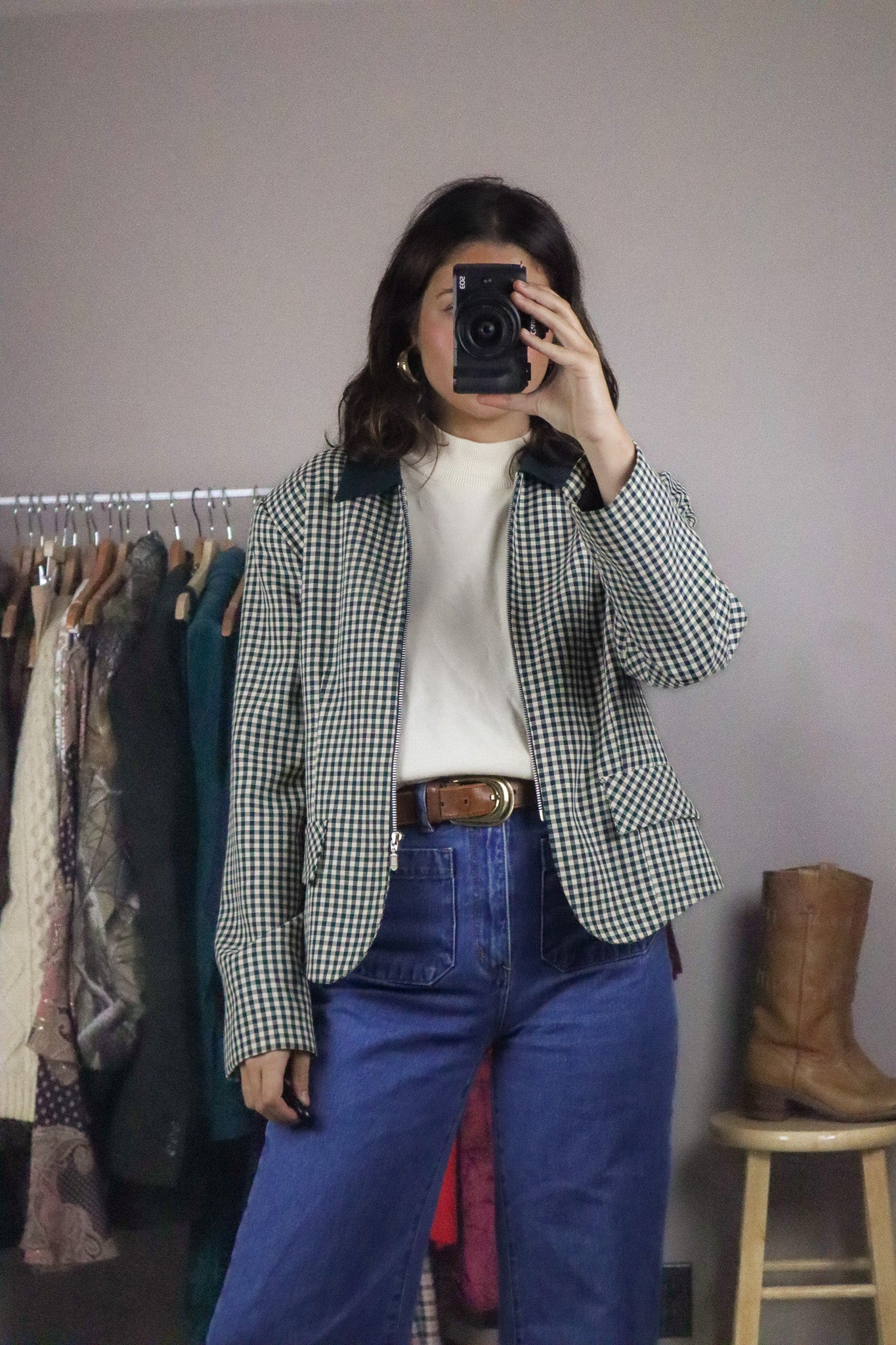 Vintage x Gingham Collared Jacket (8)