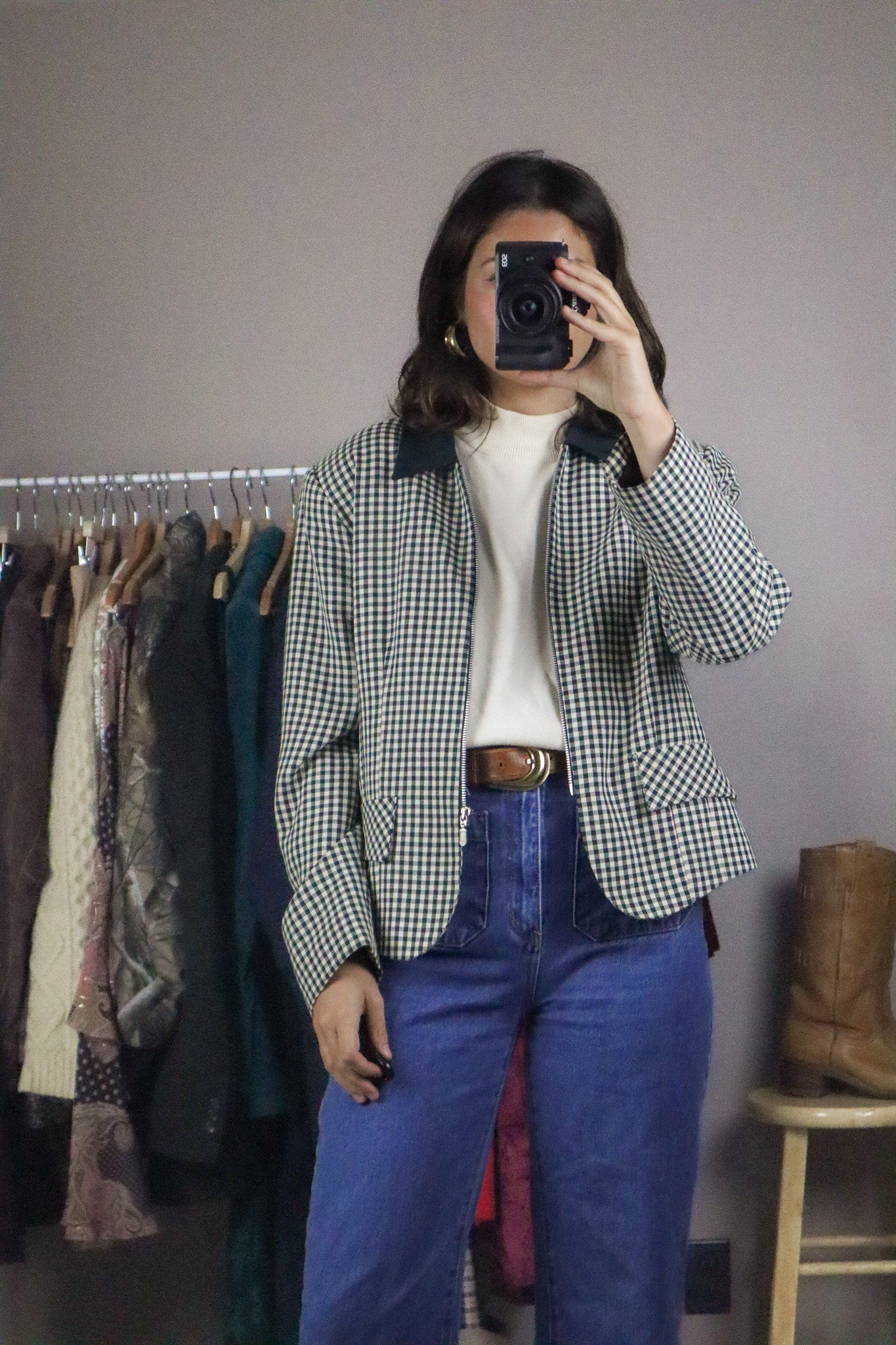 Vintage x Gingham Collared Jacket (8)