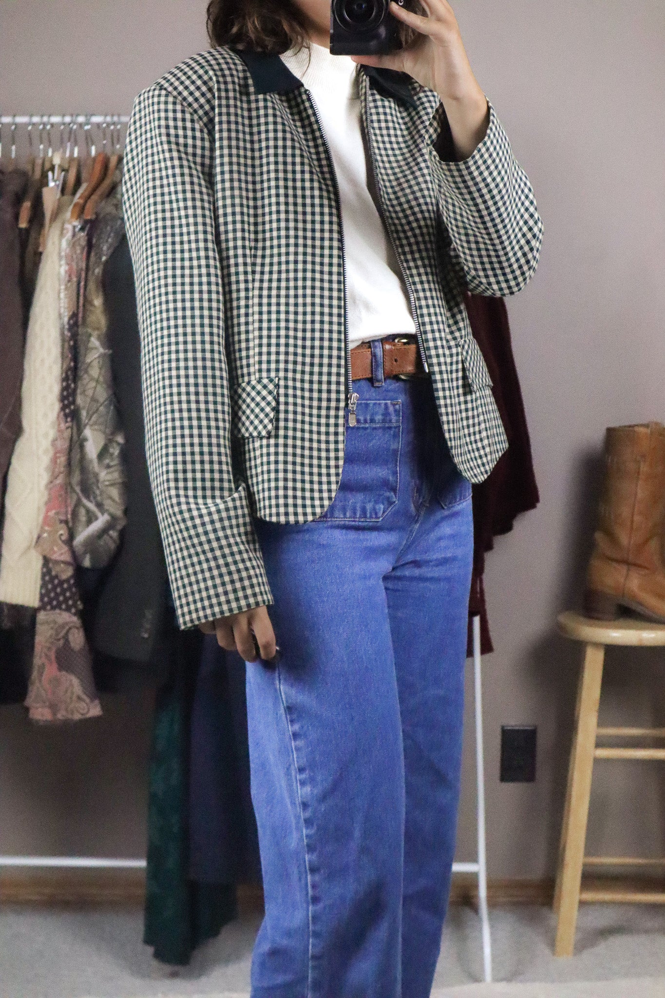 Vintage x Gingham Collared Jacket (8)