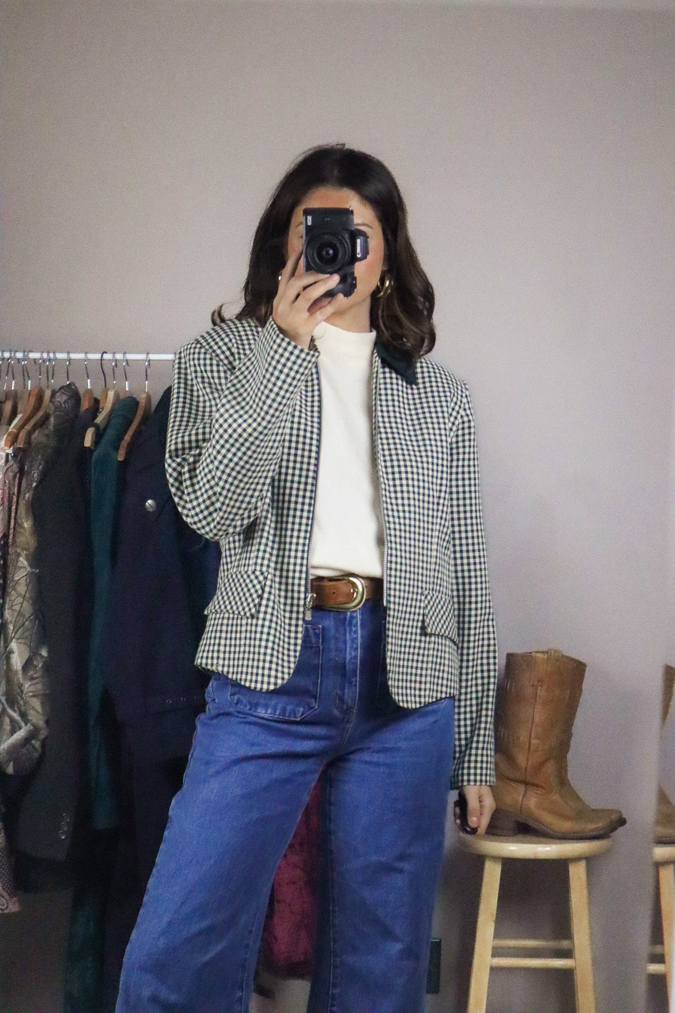 Vintage x Gingham Collared Jacket (8)