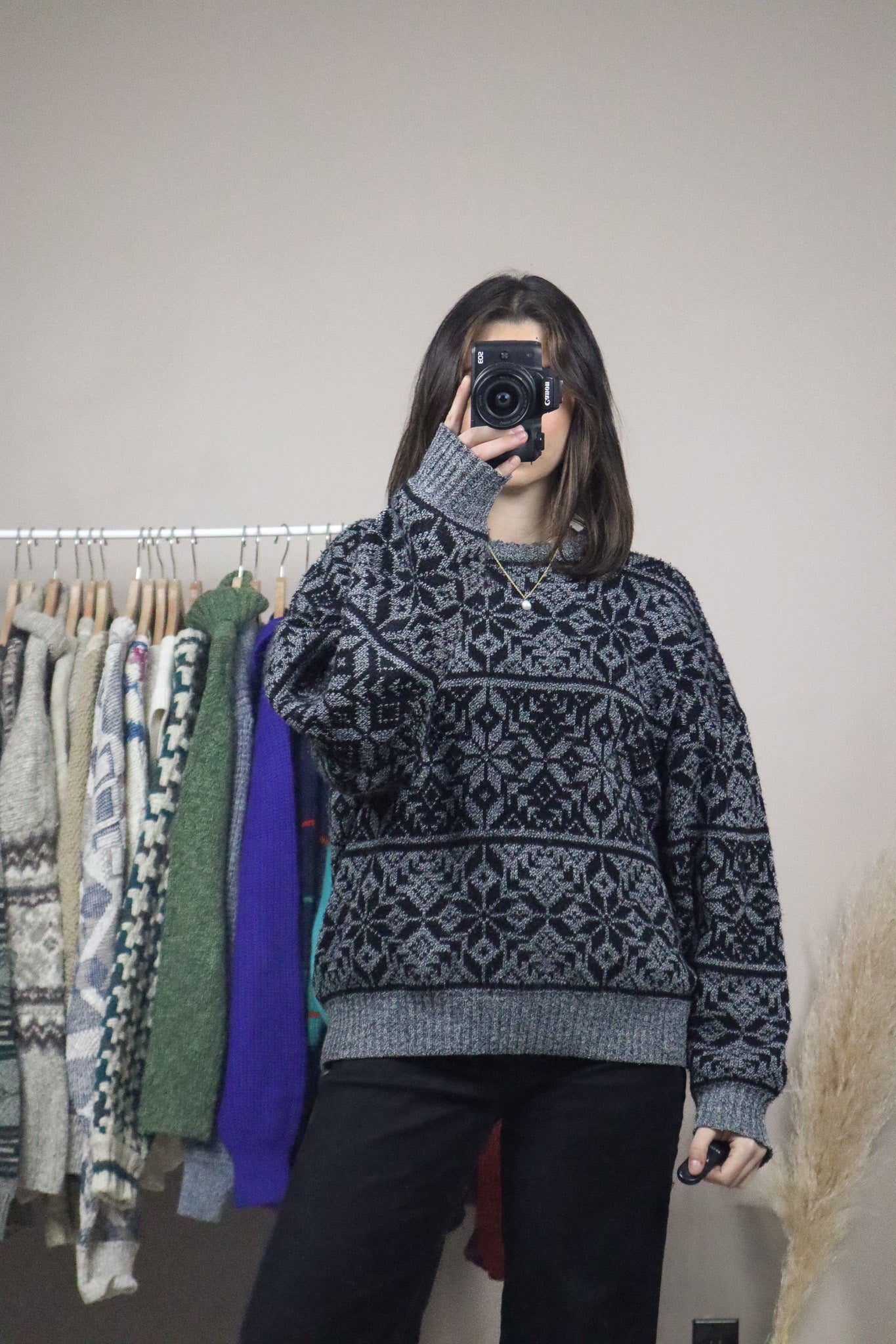 Made in Italy x Vintage x Patterned Sweater (M)