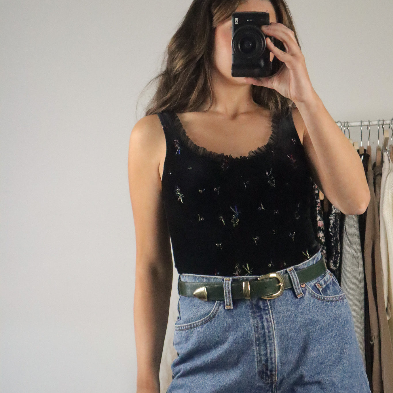 Vintage x Velvet Embroidered Tank (S)