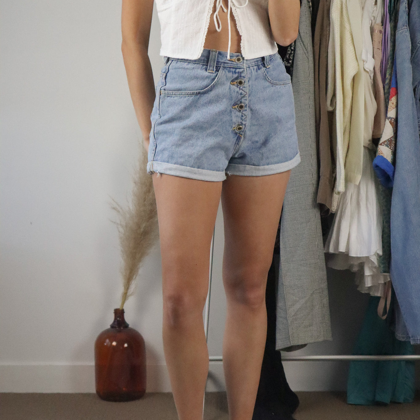 Vintage x Button Up Shorts (4)