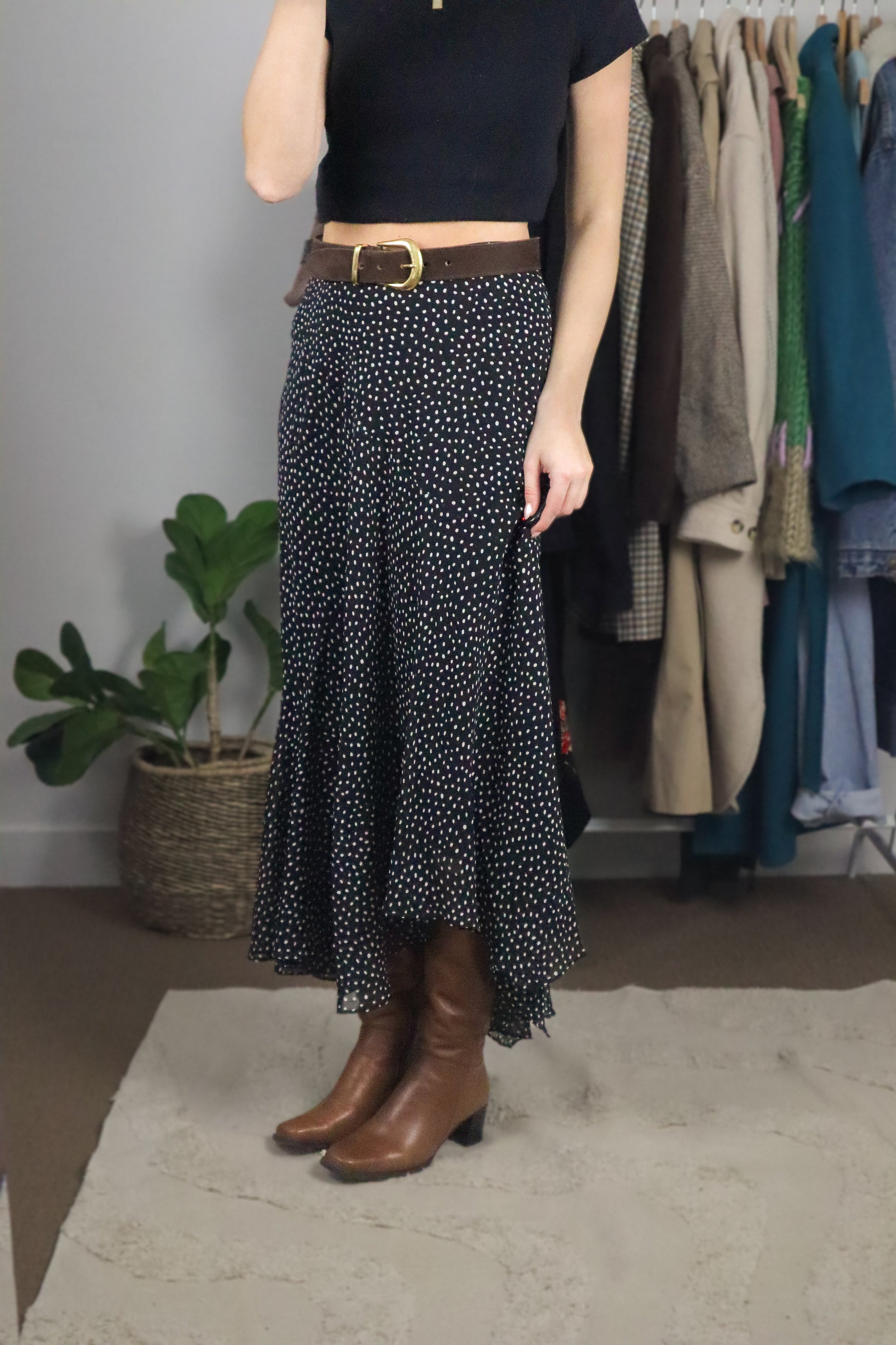 Modern x Polka Dot Tiered Maxi Skirt (8)