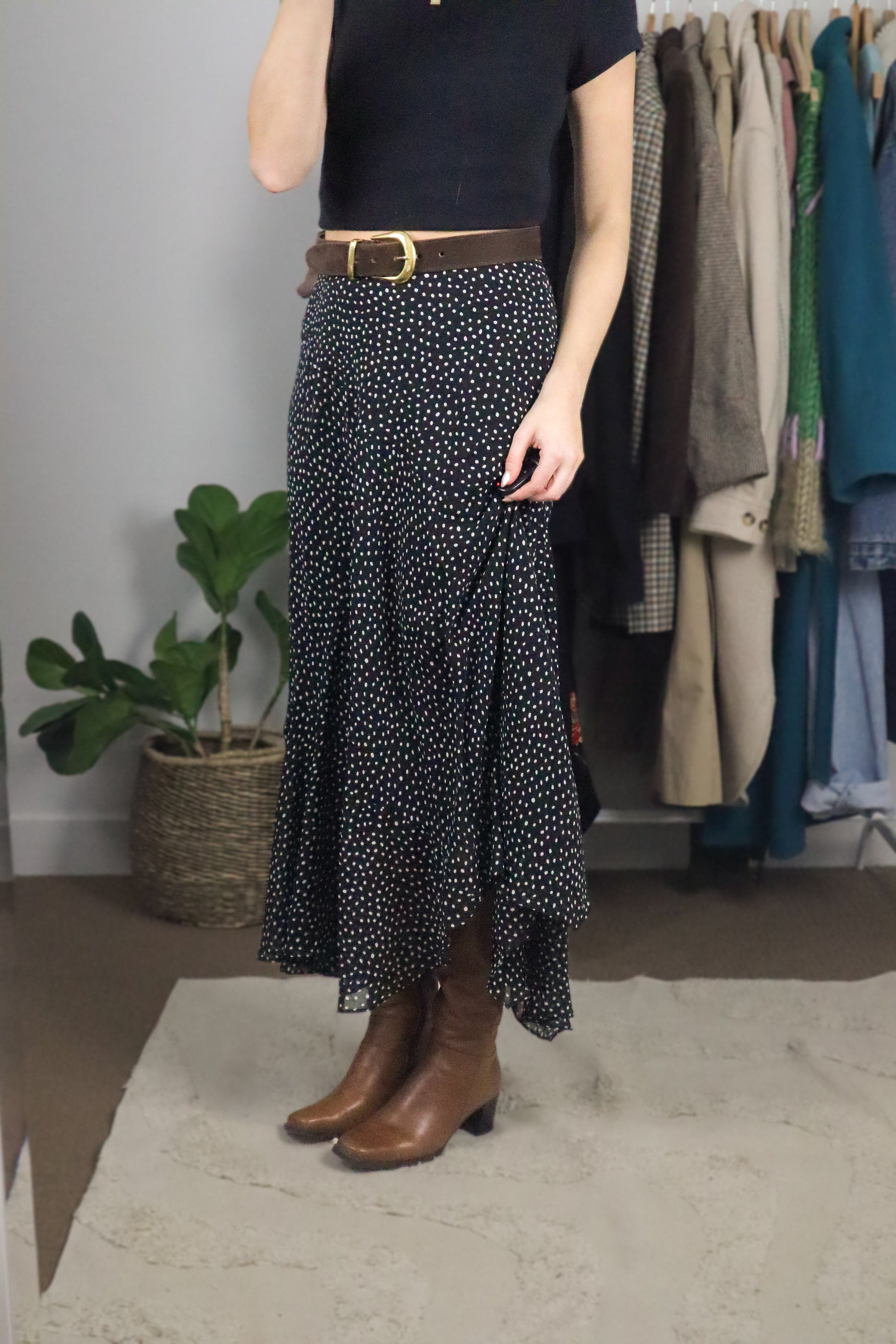 Modern x Polka Dot Tiered Maxi Skirt (8)