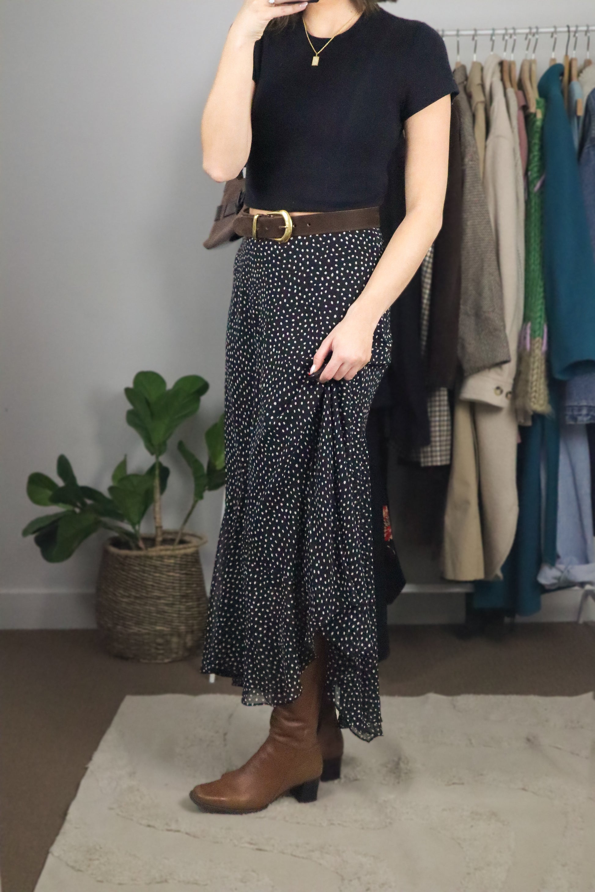 Modern x Polka Dot Tiered Maxi Skirt (8)