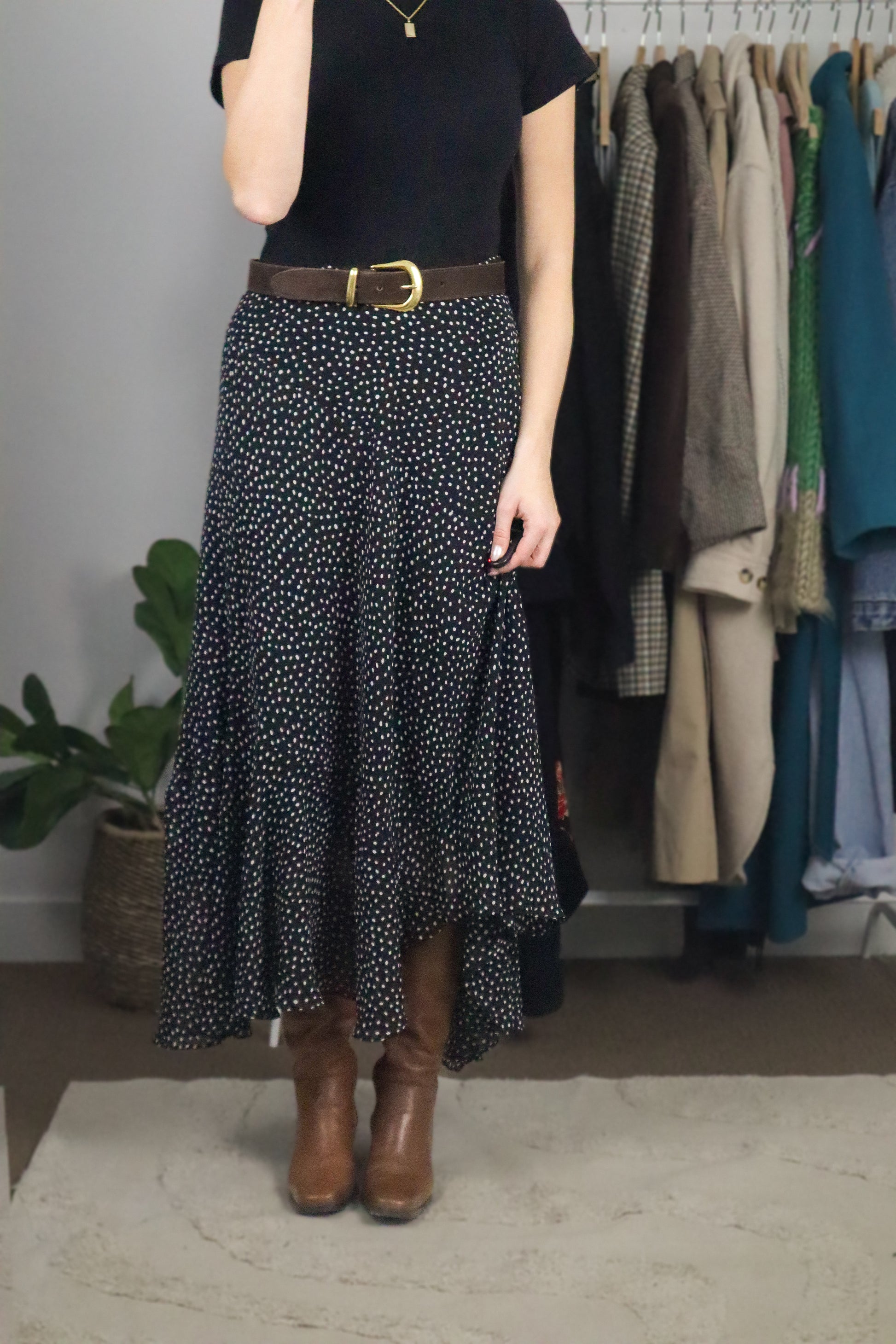 Modern x Polka Dot Tiered Maxi Skirt (8)