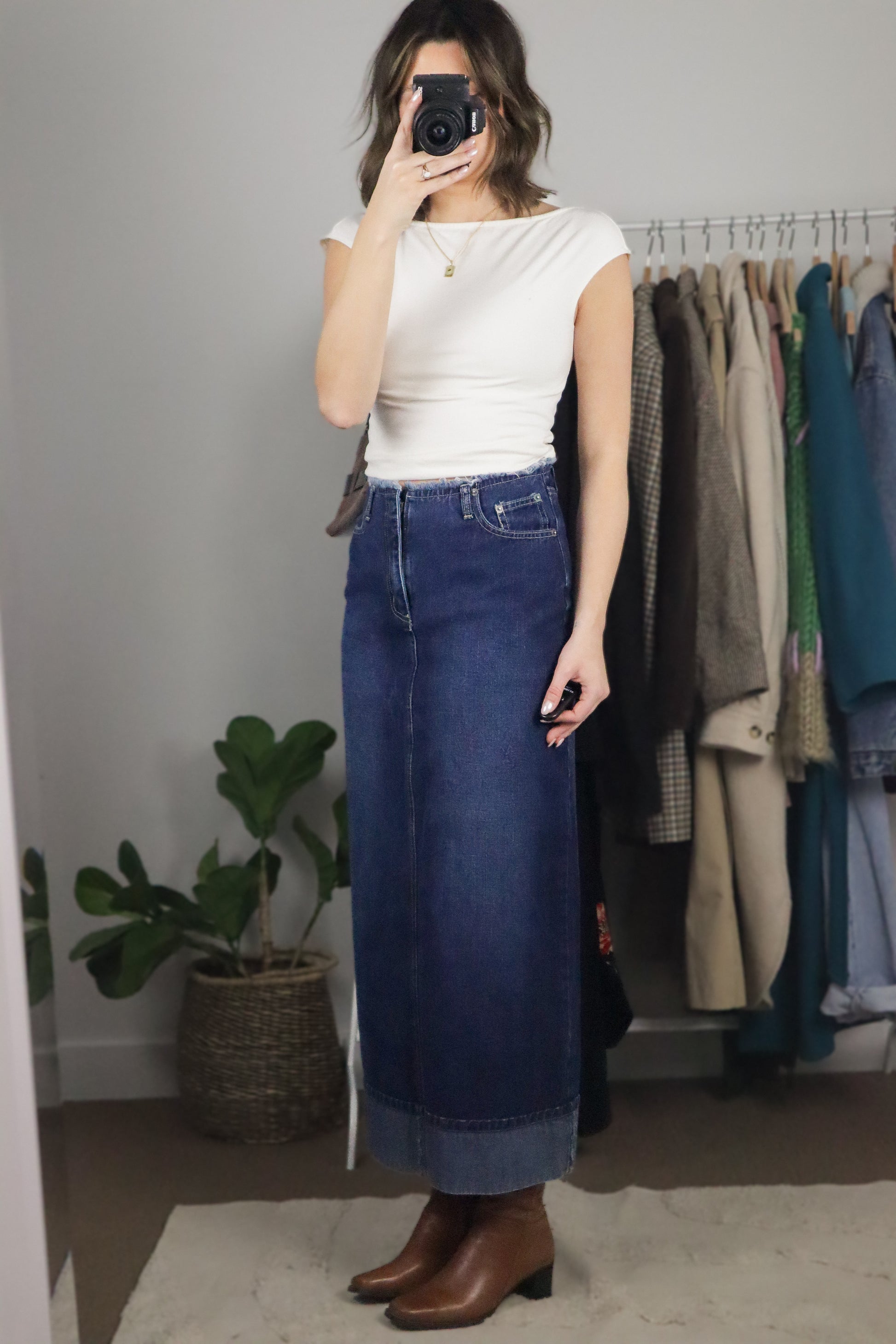 Vintage x Denim Maxi Skirt (6)