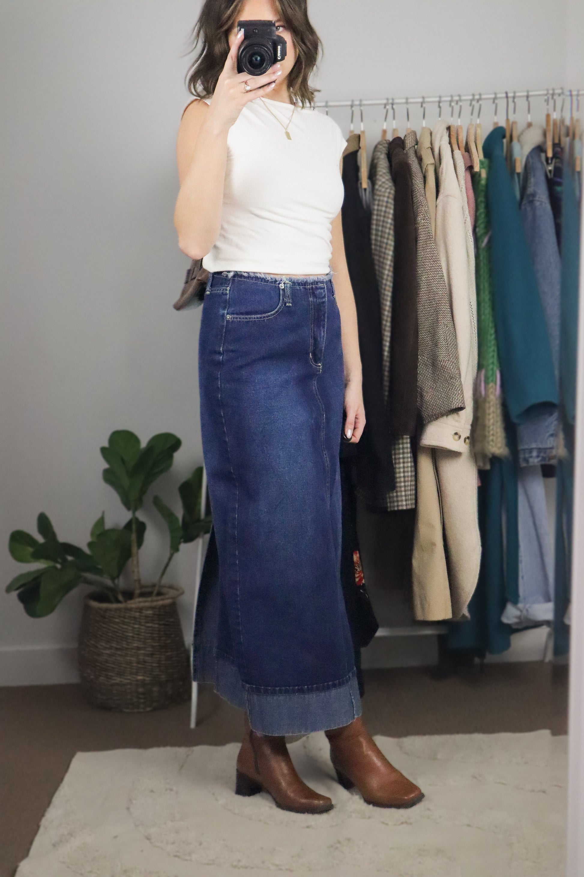 Vintage x Denim Maxi Skirt (6)