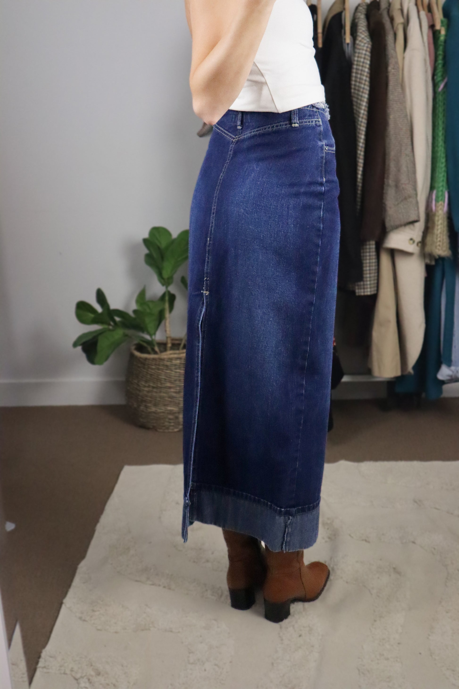 Vintage x Denim Maxi Skirt (6)