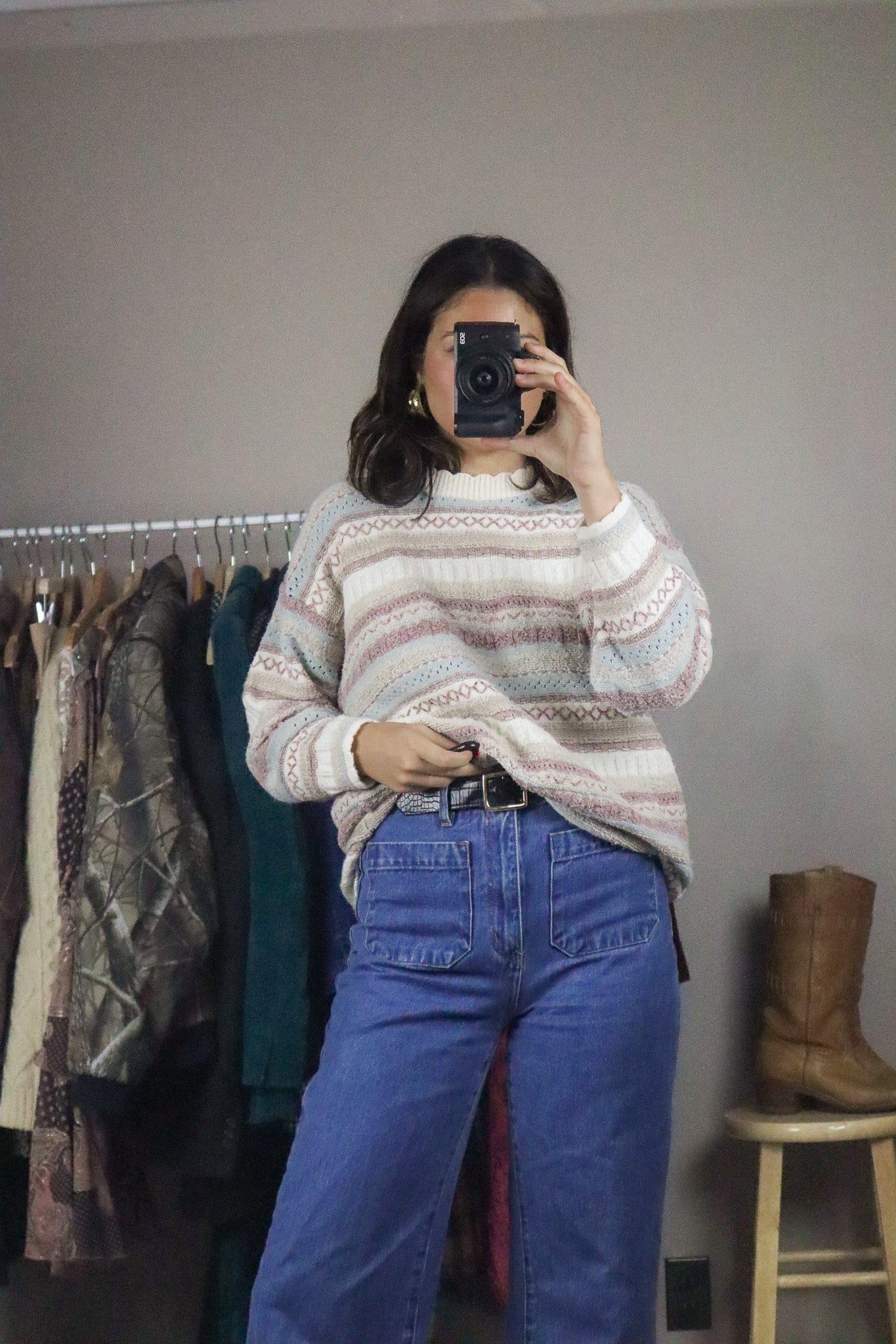 Made in Great Britain x Vintage x Textured Sweater (S/M)