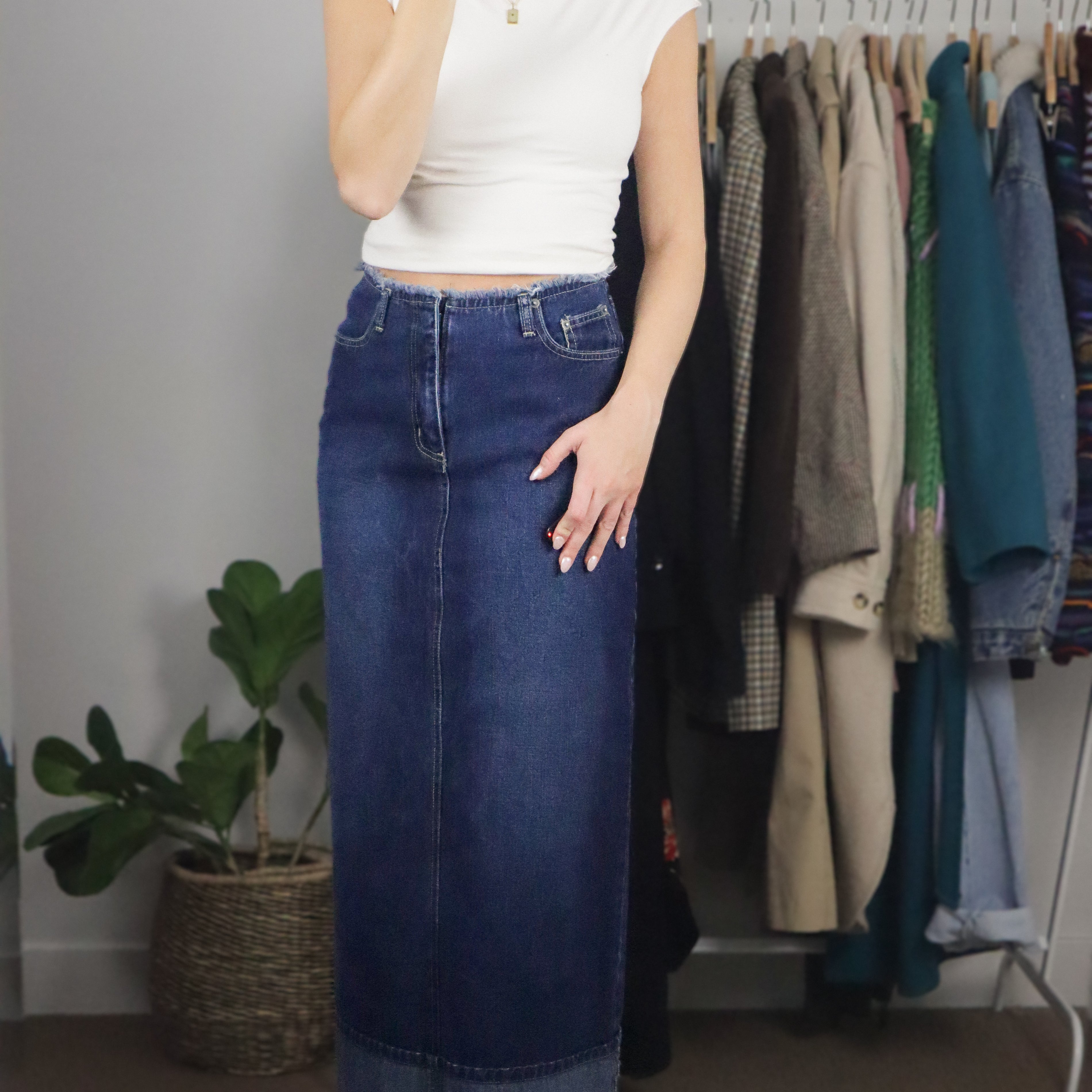 Vintage x Denim Maxi Skirt (6)