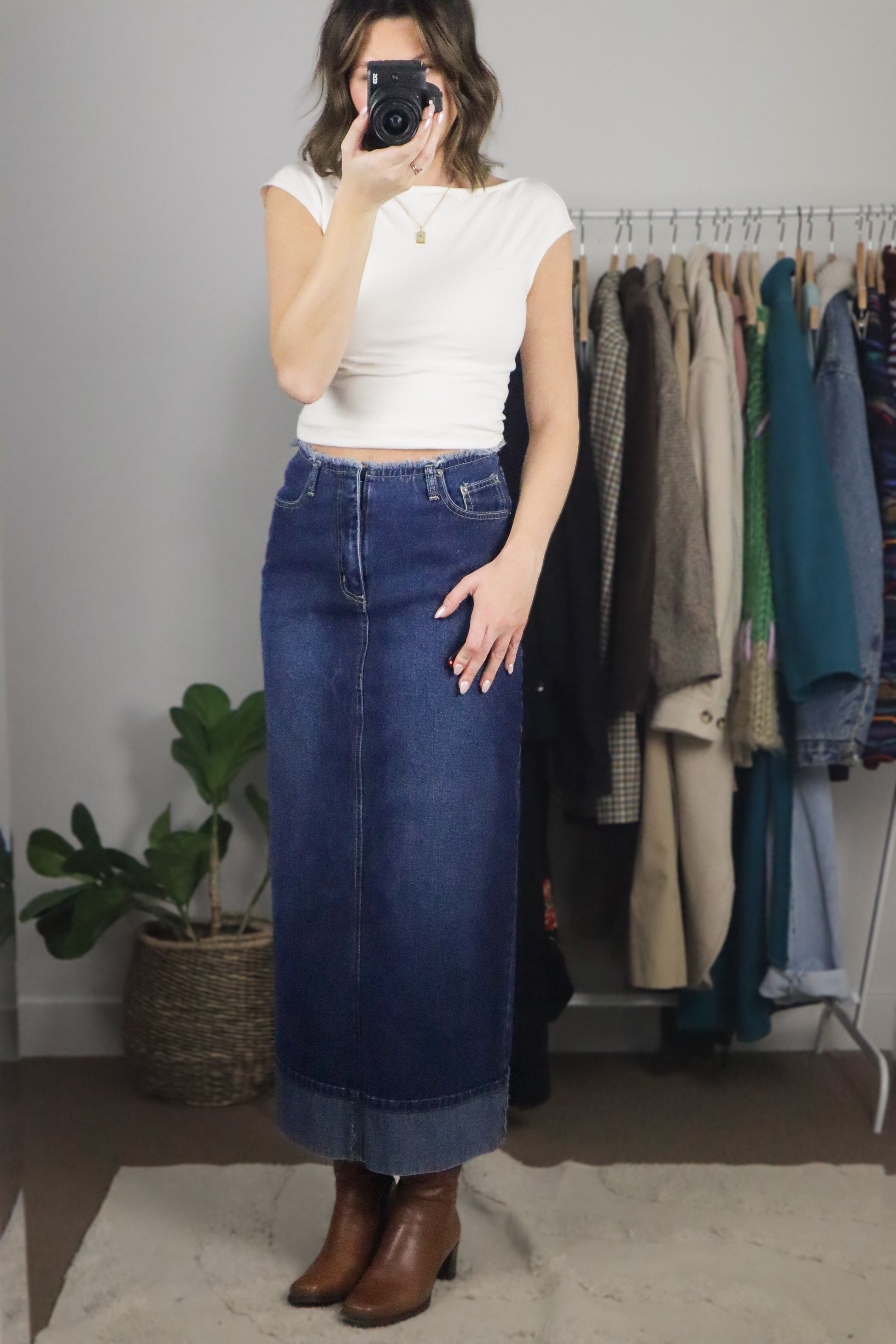 Vintage x Denim Maxi Skirt (6)