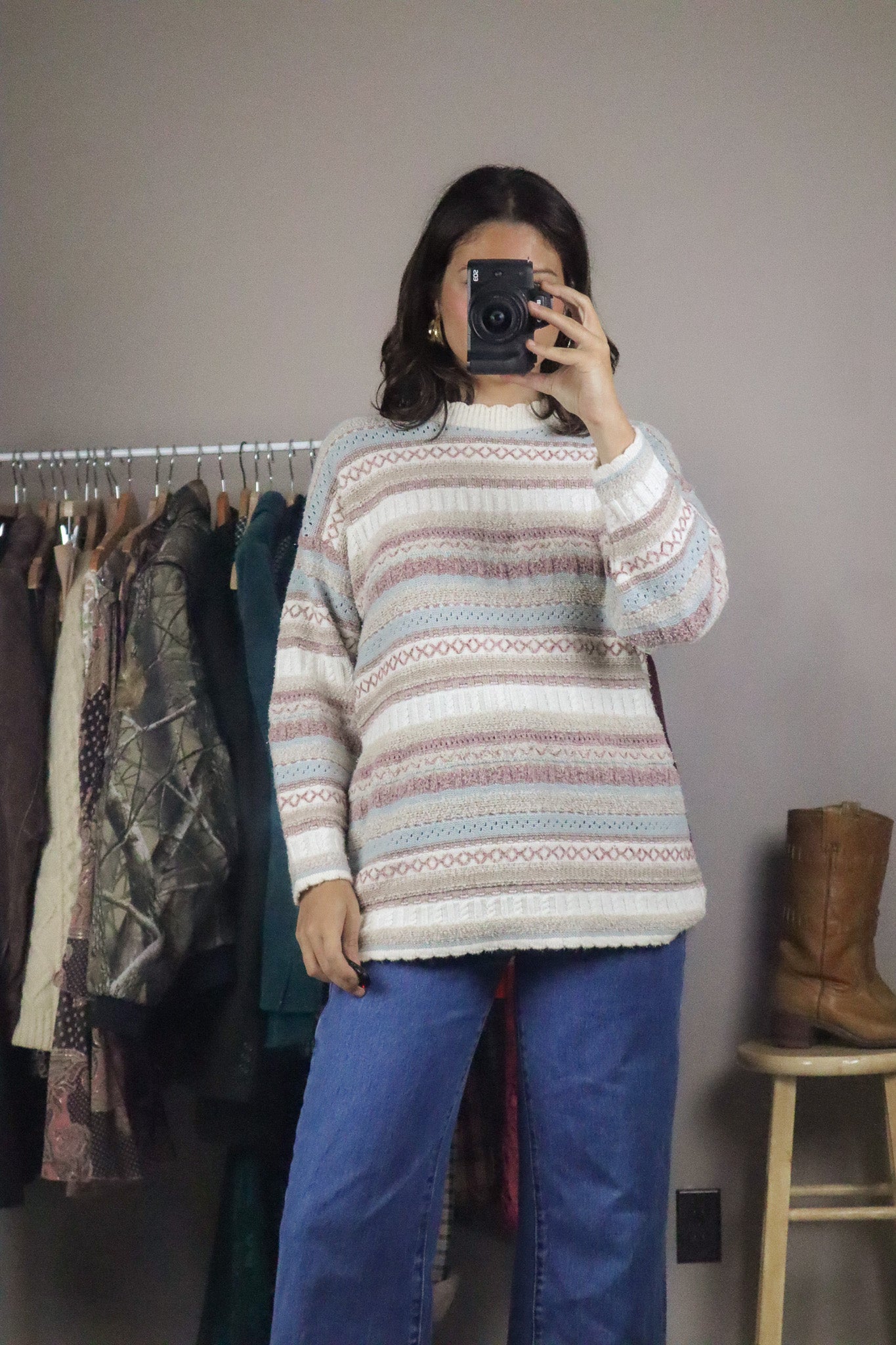 Made in Great Britain x Vintage x Textured Sweater (S/M)