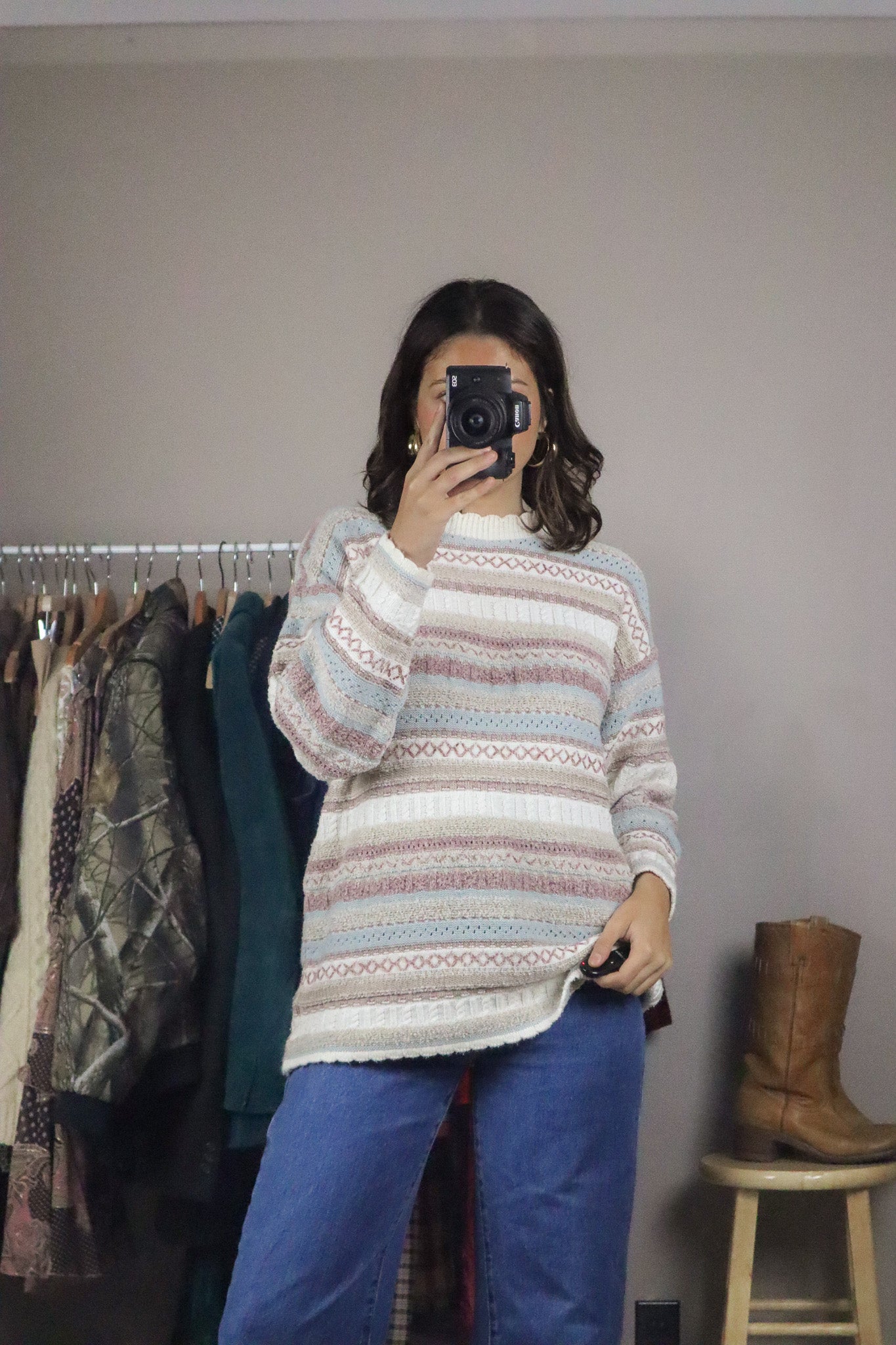Made in Great Britain x Vintage x Textured Sweater (S/M)