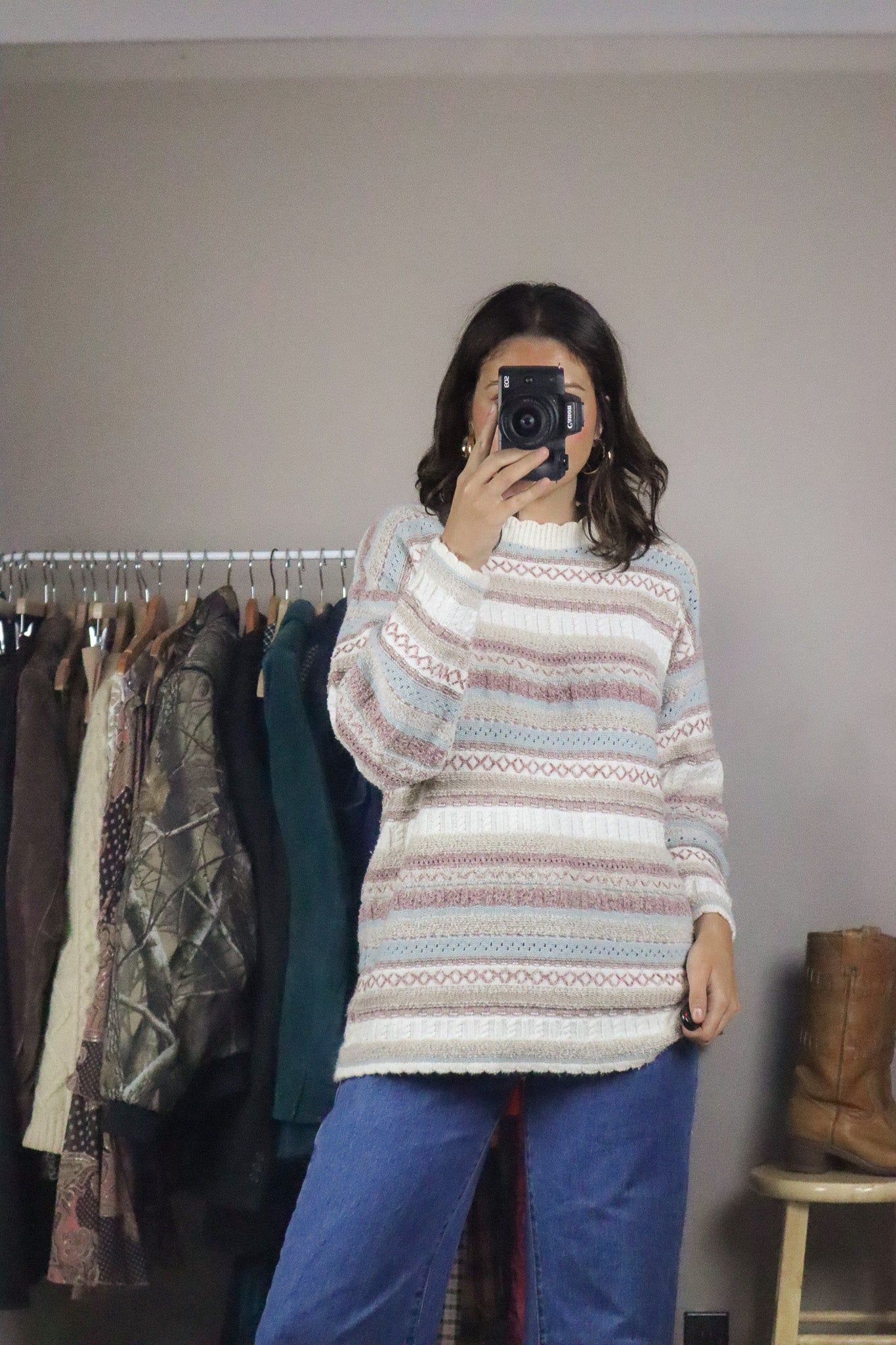 Made in Great Britain x Vintage x Textured Sweater (S/M)