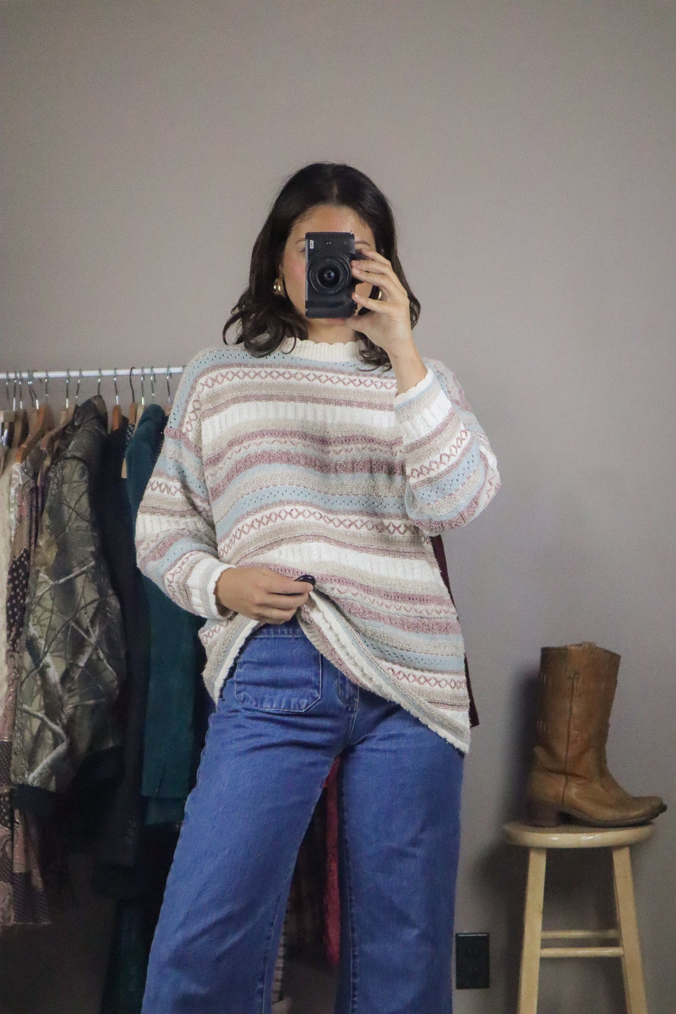 Made in Great Britain x Vintage x Textured Sweater (S/M)