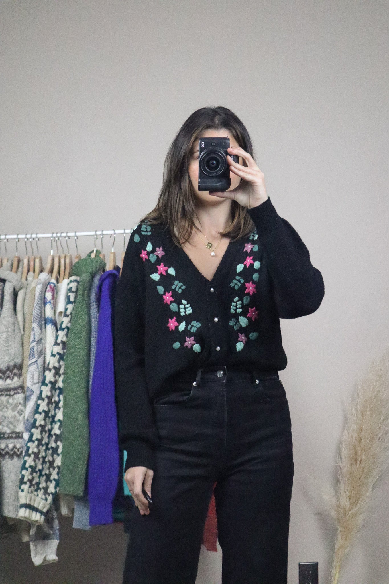 Vintage x Embroidered Cardigan (S/M)