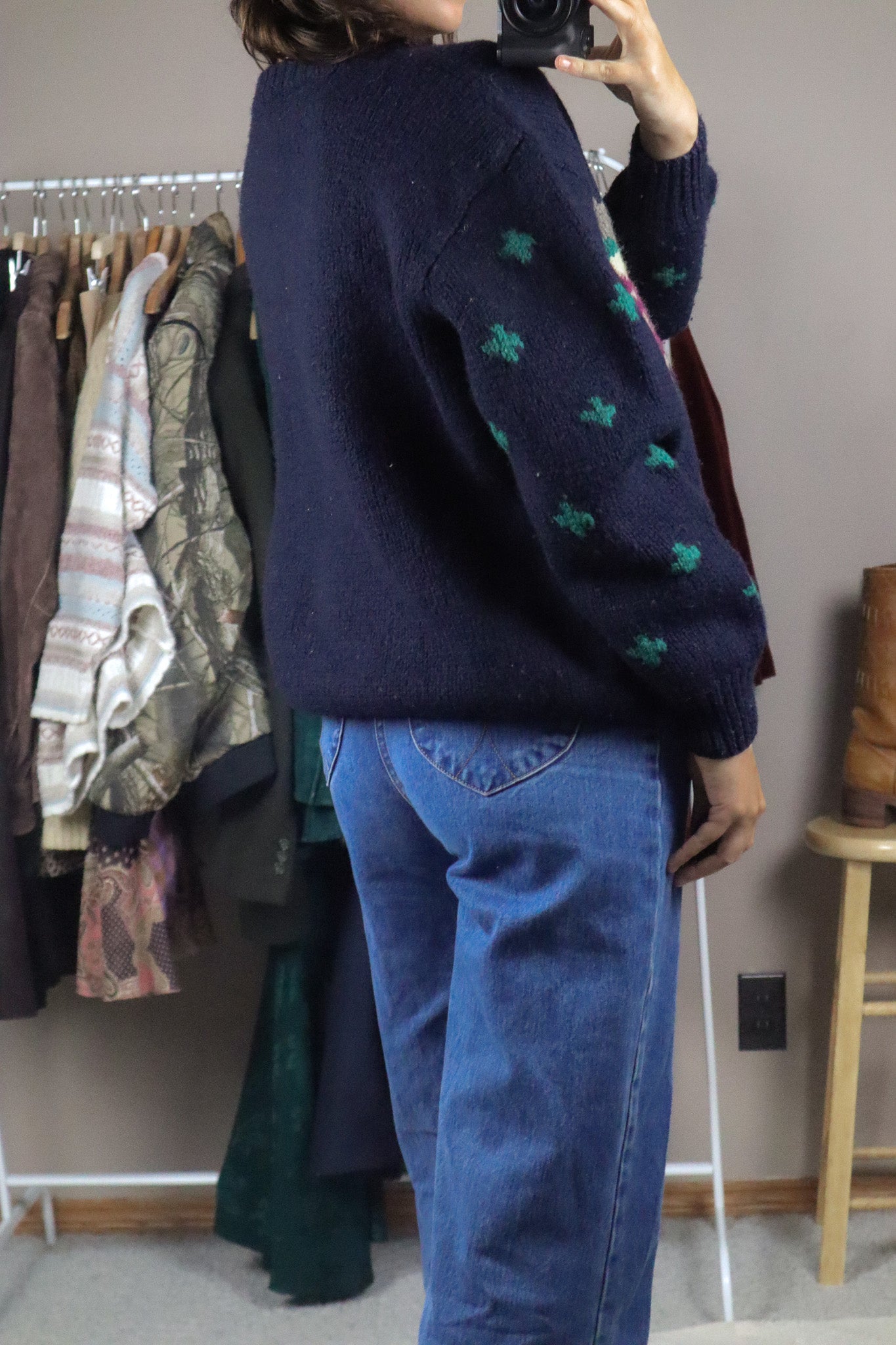 Vintage x Wool Flower Knit Sweater (S/M)