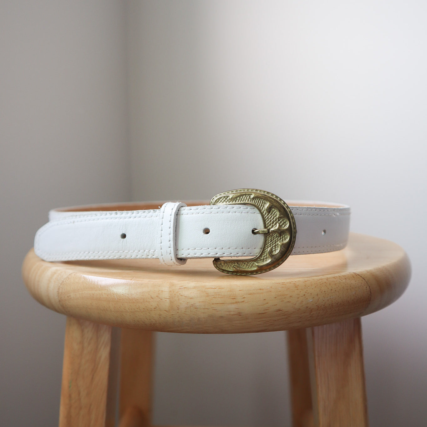 Vintage x Faux Leather Belt (M)
