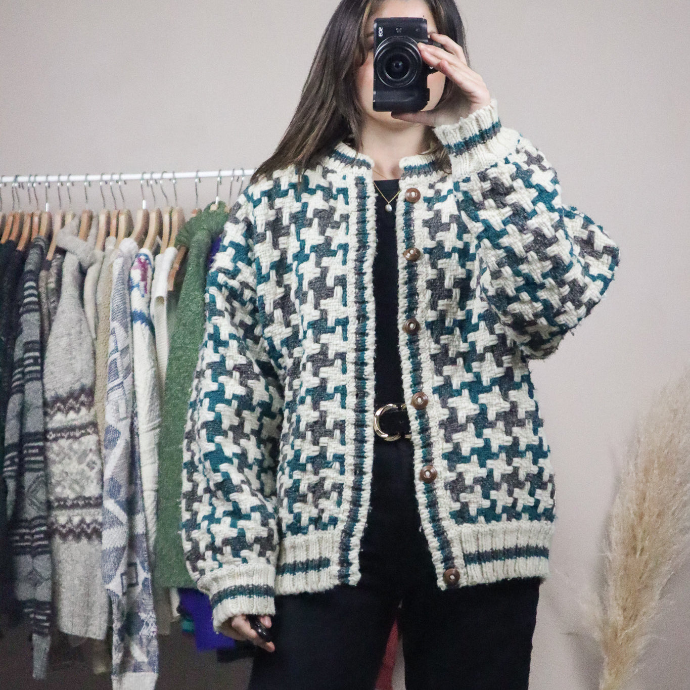Vintage x Wool Chunky Cardigan (L/XL)
