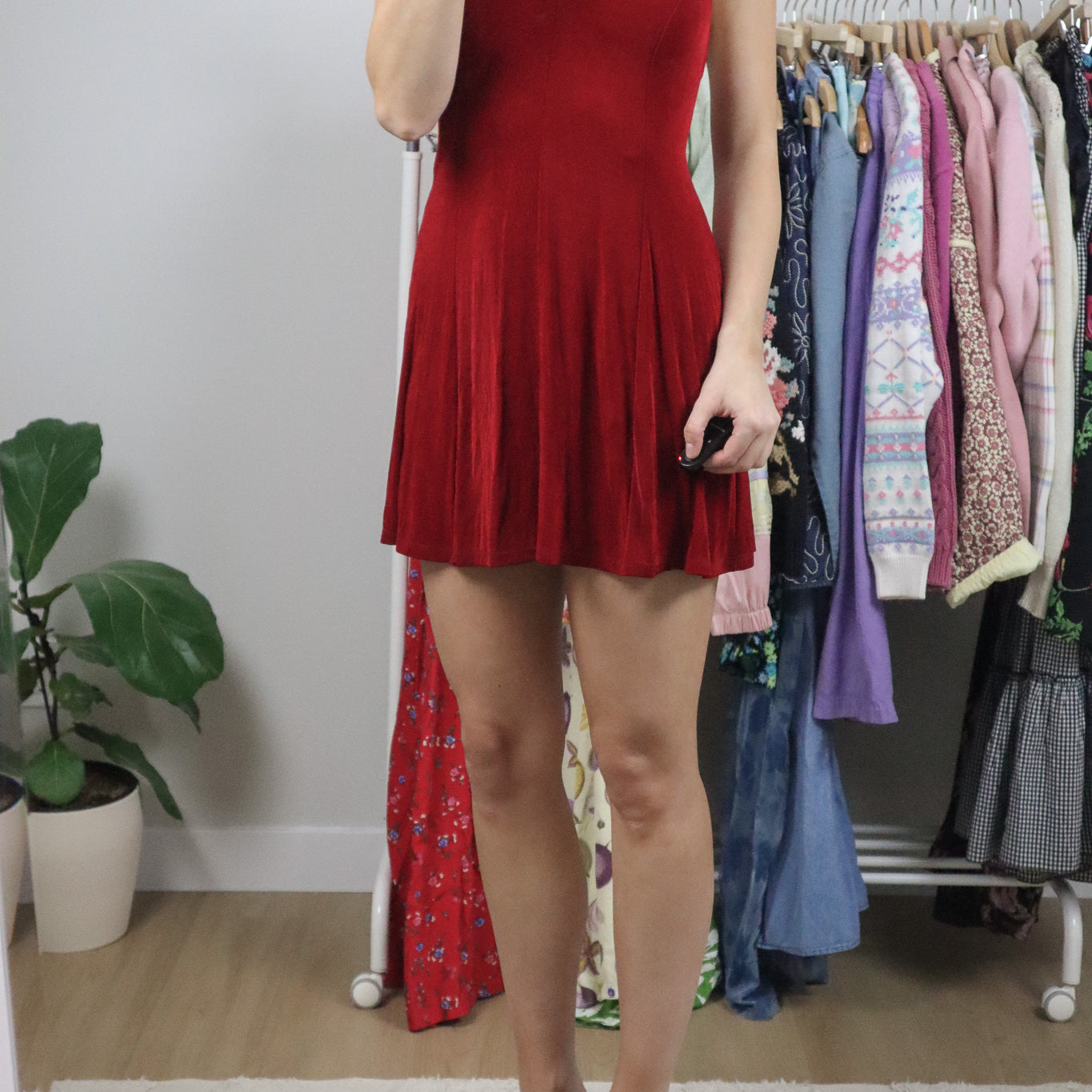 Made in USA x Vintage x Halter Mini Dress (S)