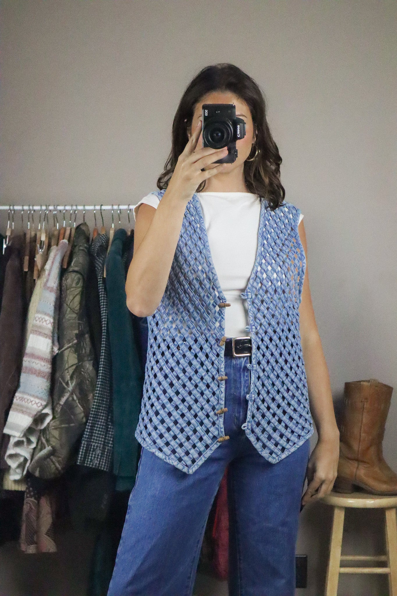 Vintage x Woven Vest (L)