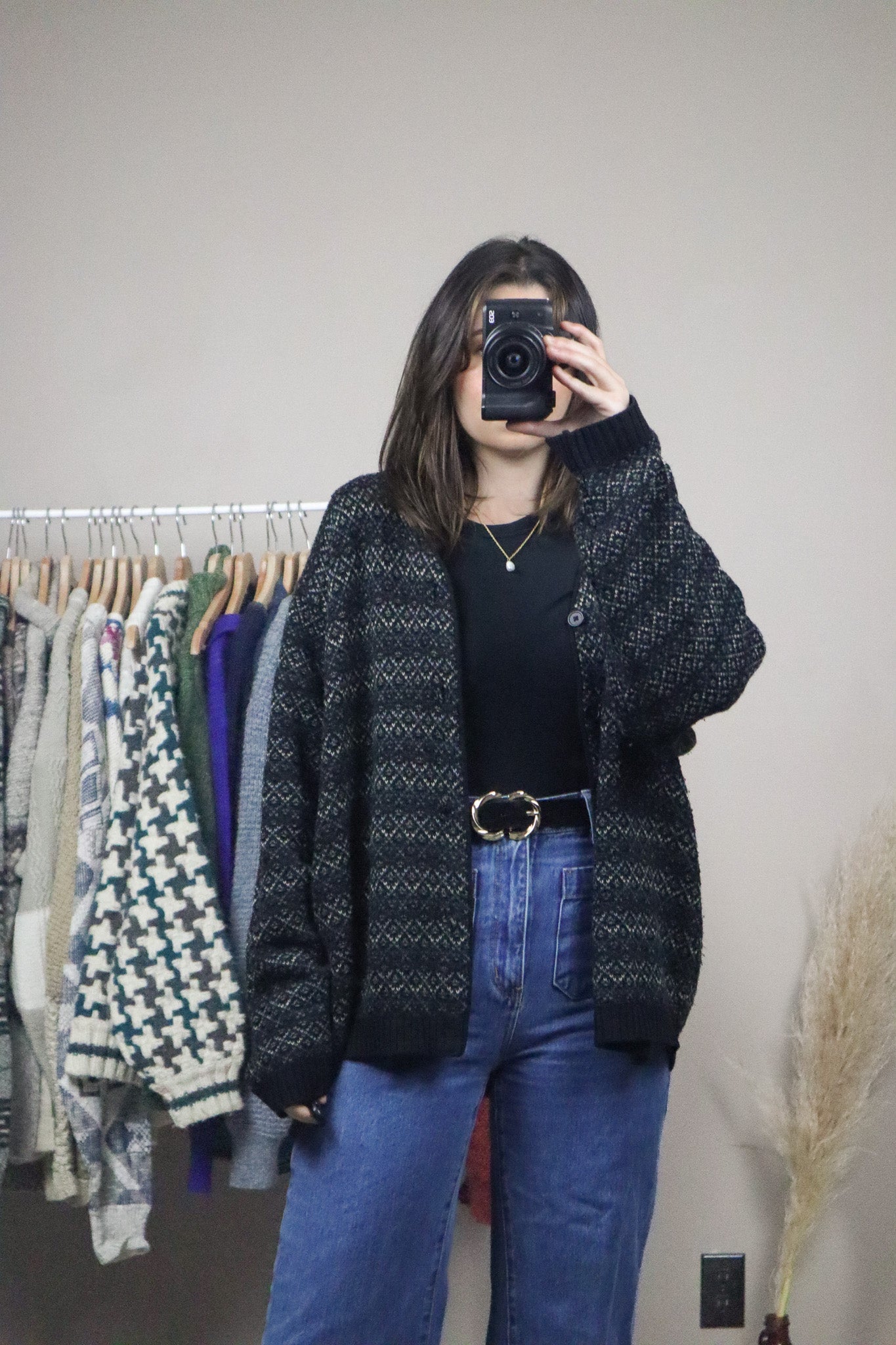 Made in Korea x Vintage x Patterned Cardigan (M/L)