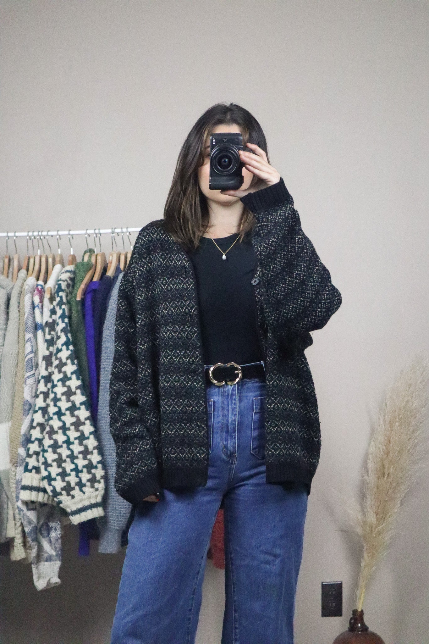 Made in Korea x Vintage x Patterned Cardigan (M/L)