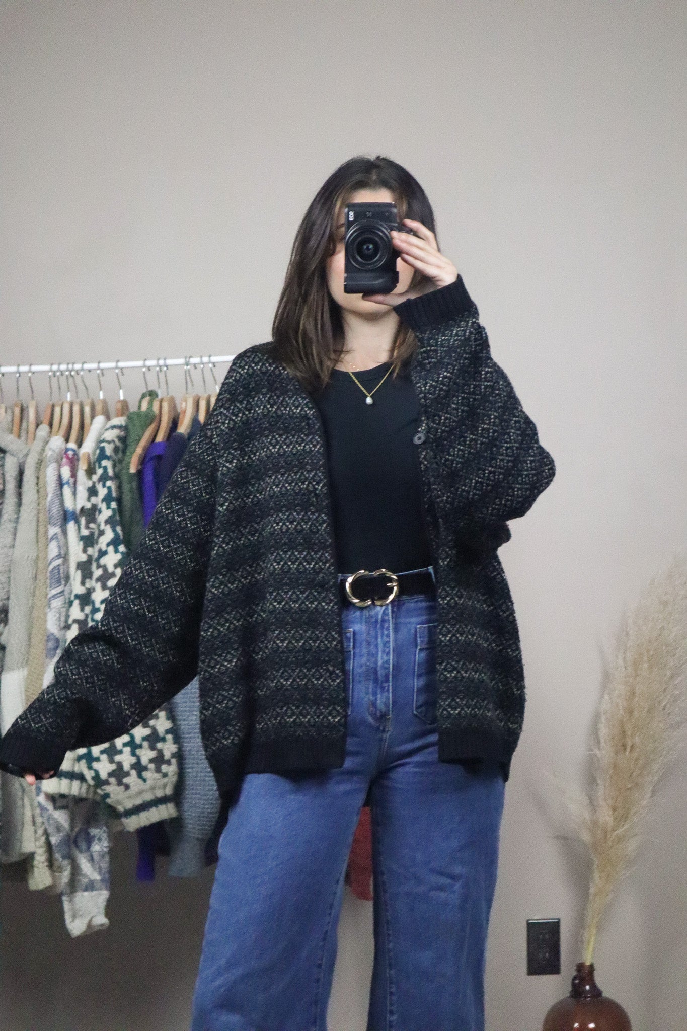 Made in Korea x Vintage x Patterned Cardigan (M/L)