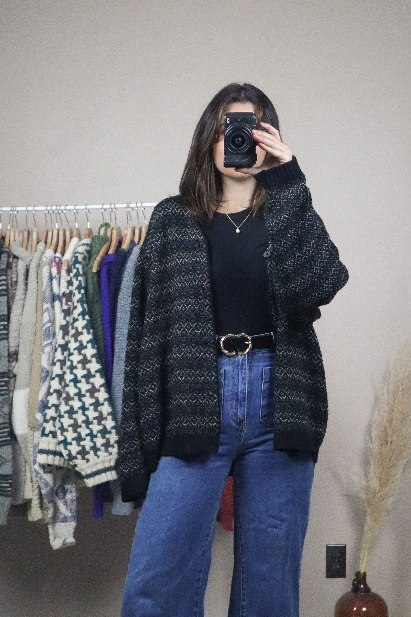 Made in Korea x Vintage x Patterned Cardigan (M/L)