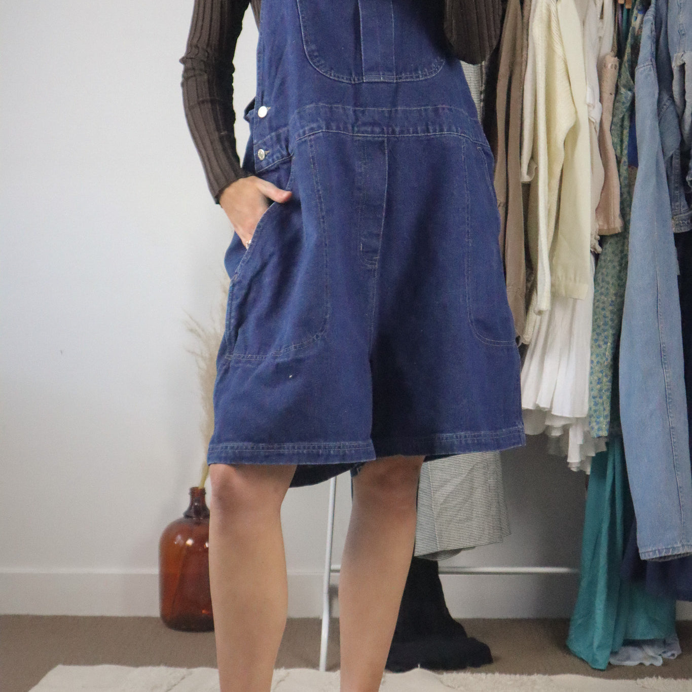 Vintage x Denim Shortalls (XL/XXL)