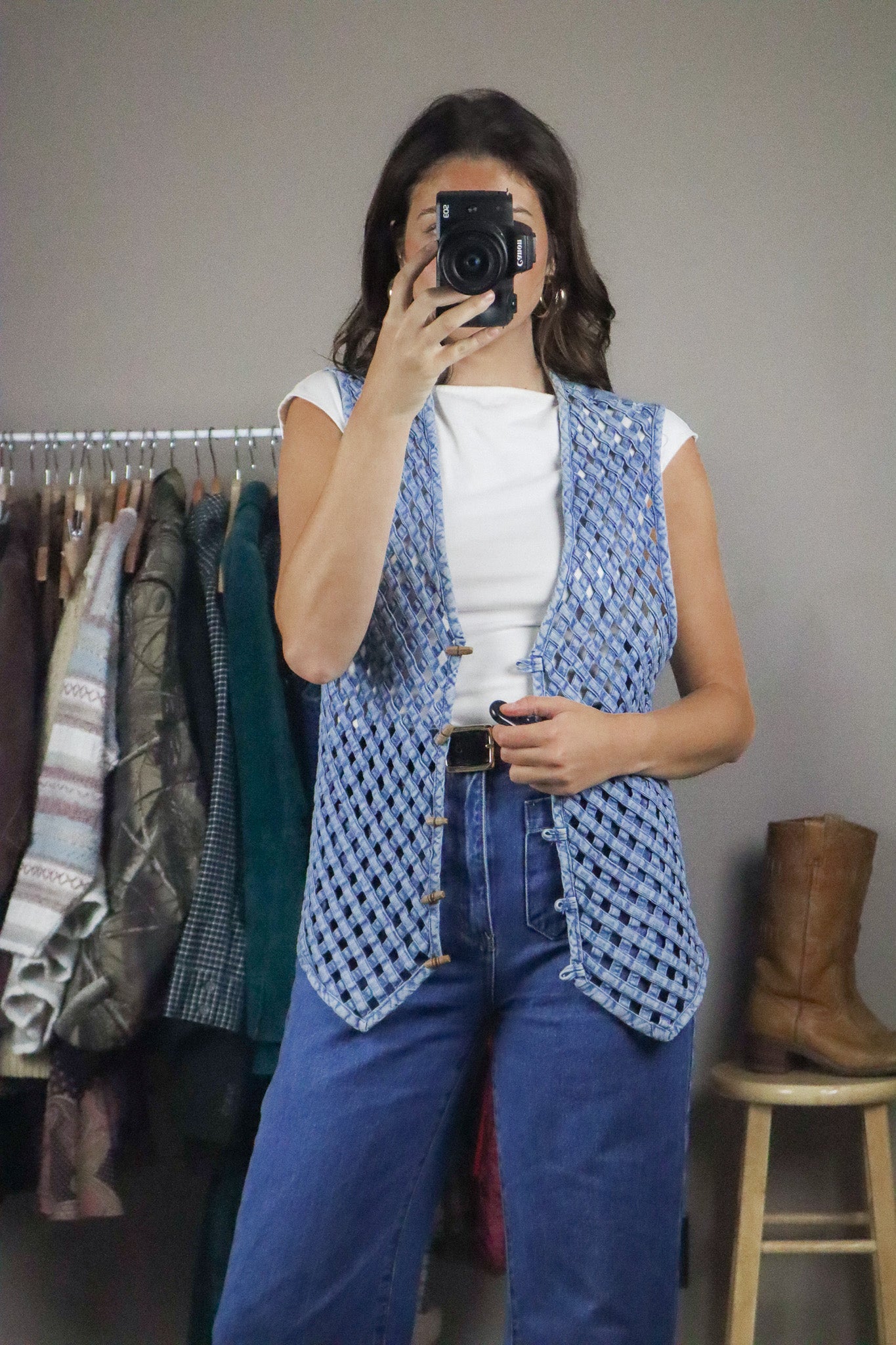 Vintage x Woven Vest (L)
