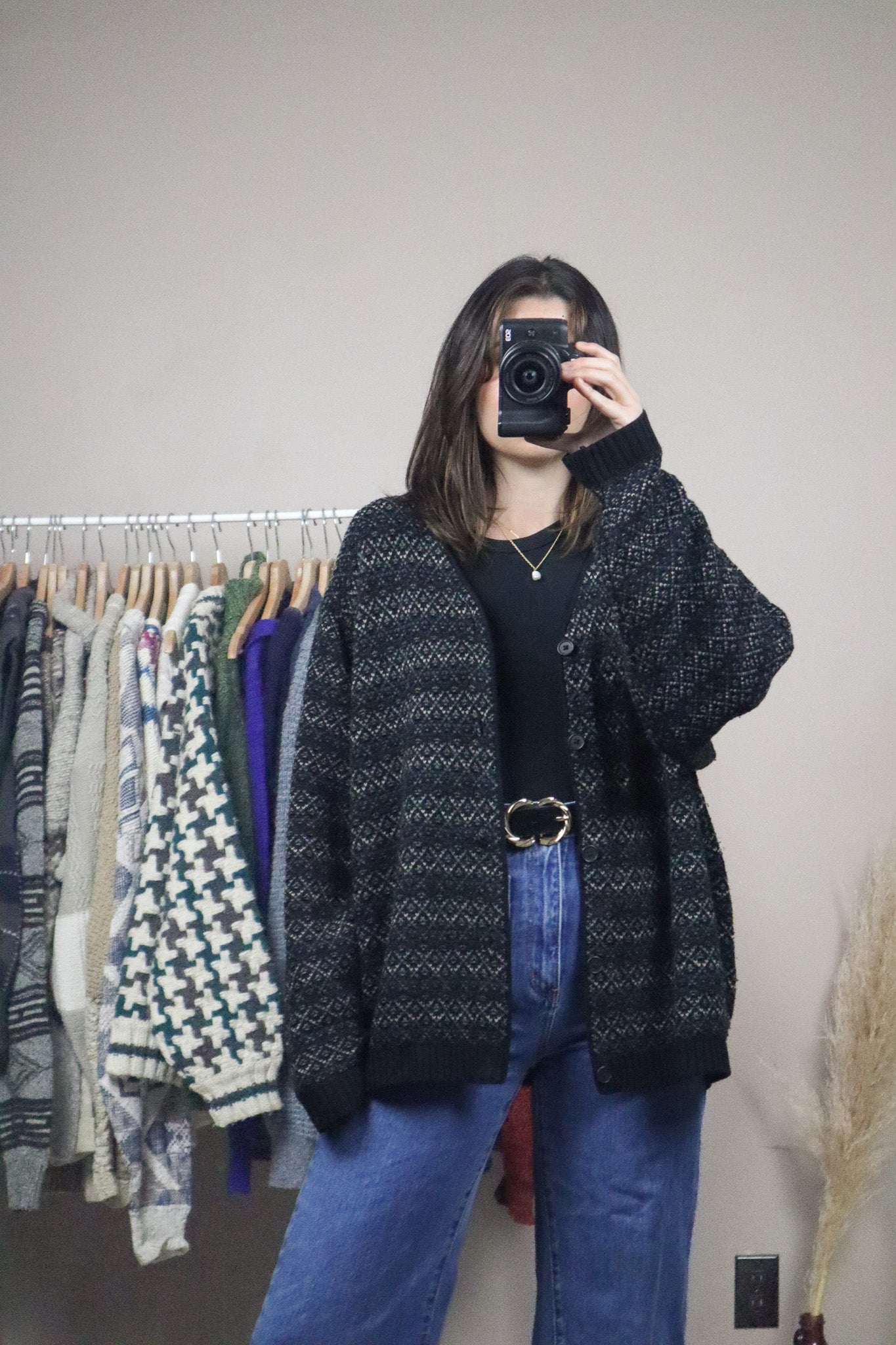Made in Korea x Vintage x Patterned Cardigan (M/L)
