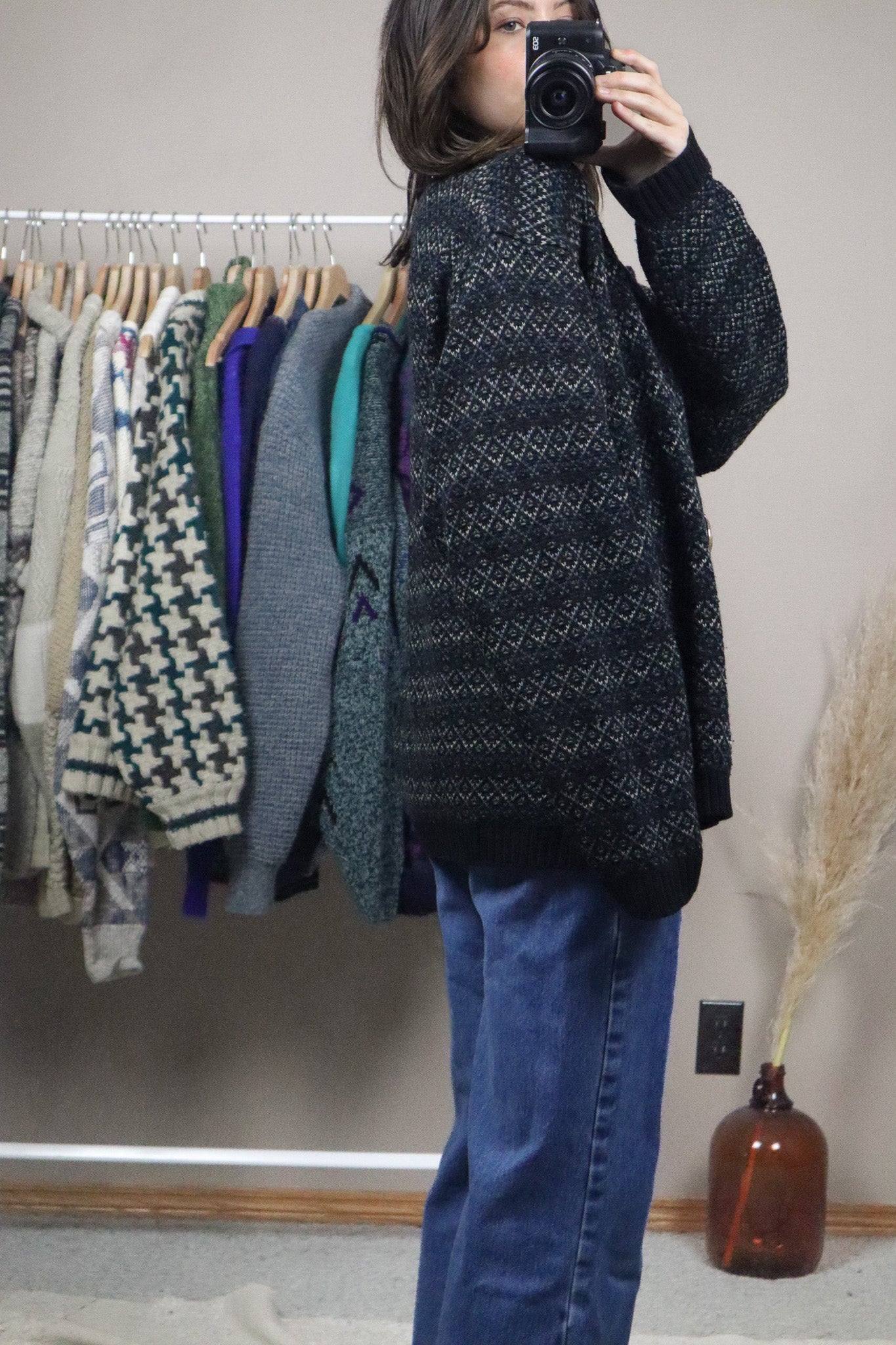 Made in Korea x Vintage x Patterned Cardigan (M/L)