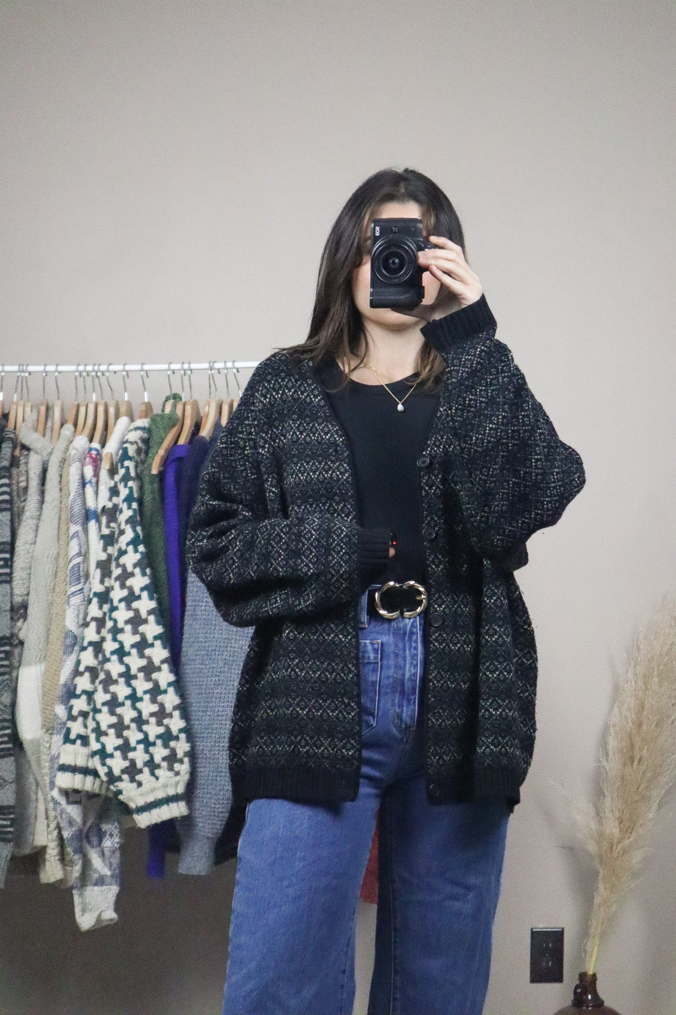 Made in Korea x Vintage x Patterned Cardigan (M/L)