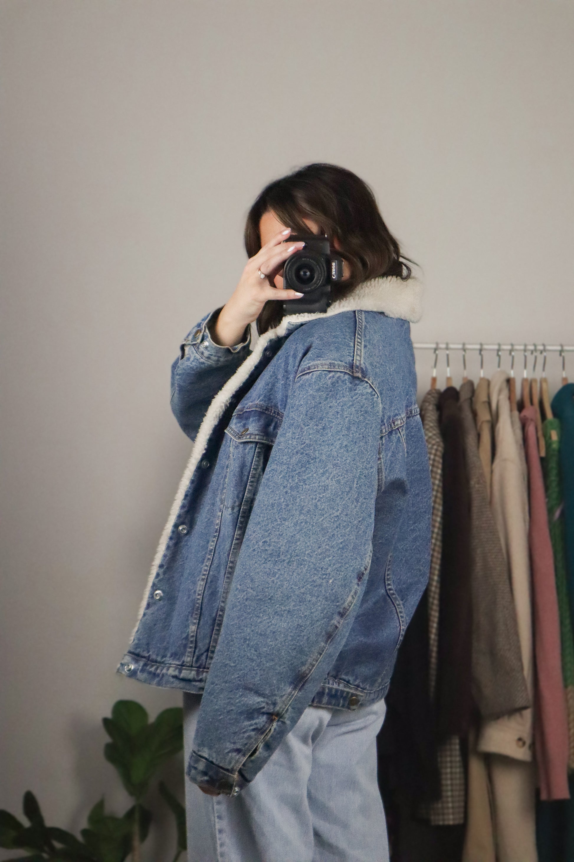 Made in Canada x Vintage x Sherpa Lined Denim Jacket (M/L)