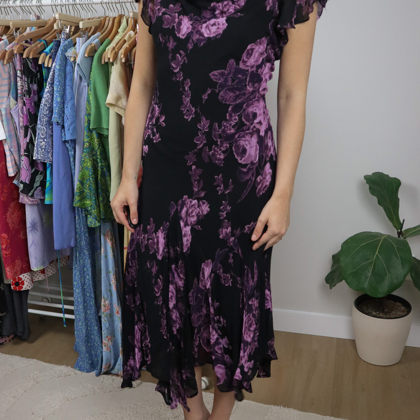 Vintage x Floral Cowl Neck Maxi Dress (10)