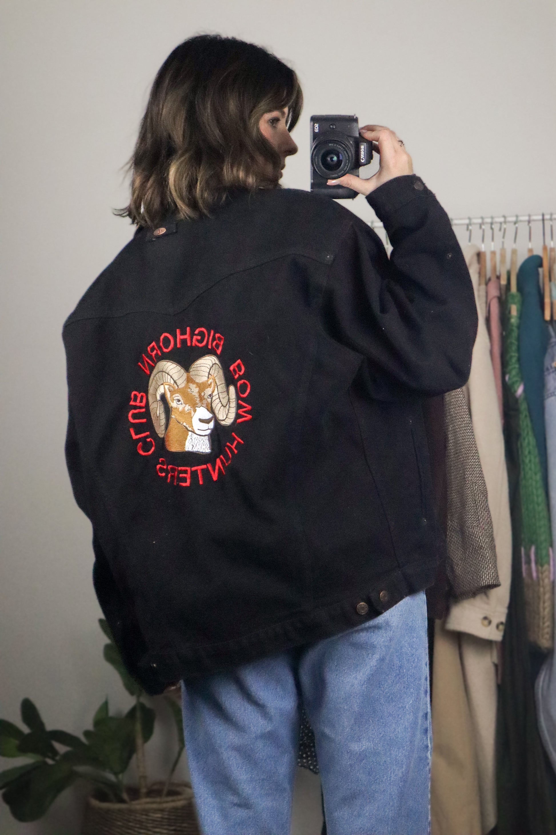 Made in Canada x Vintage x Wool Lined Denim Trucker Jacket (L)