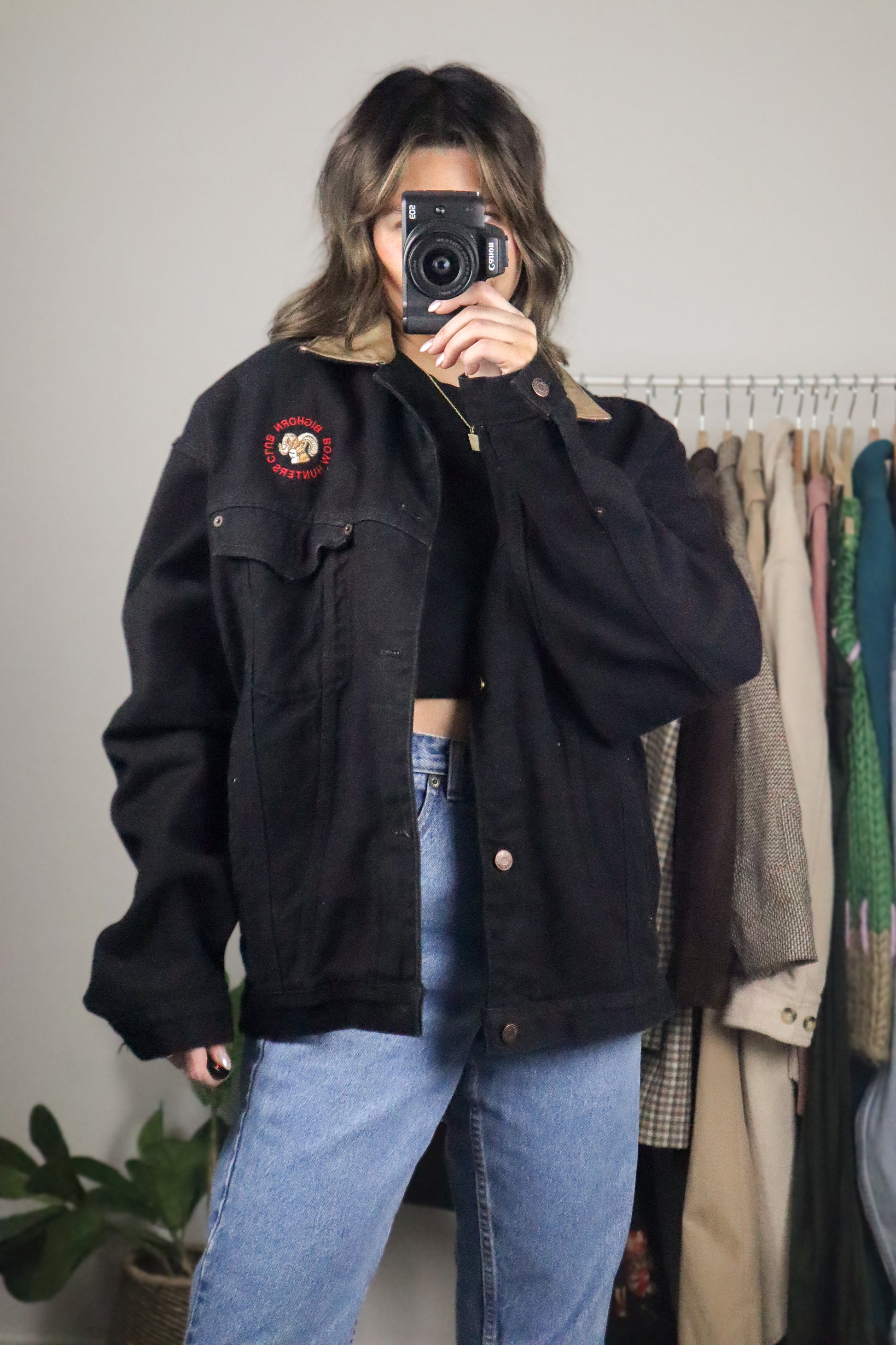 Made in Canada x Vintage x Wool Lined Denim Trucker Jacket (L)