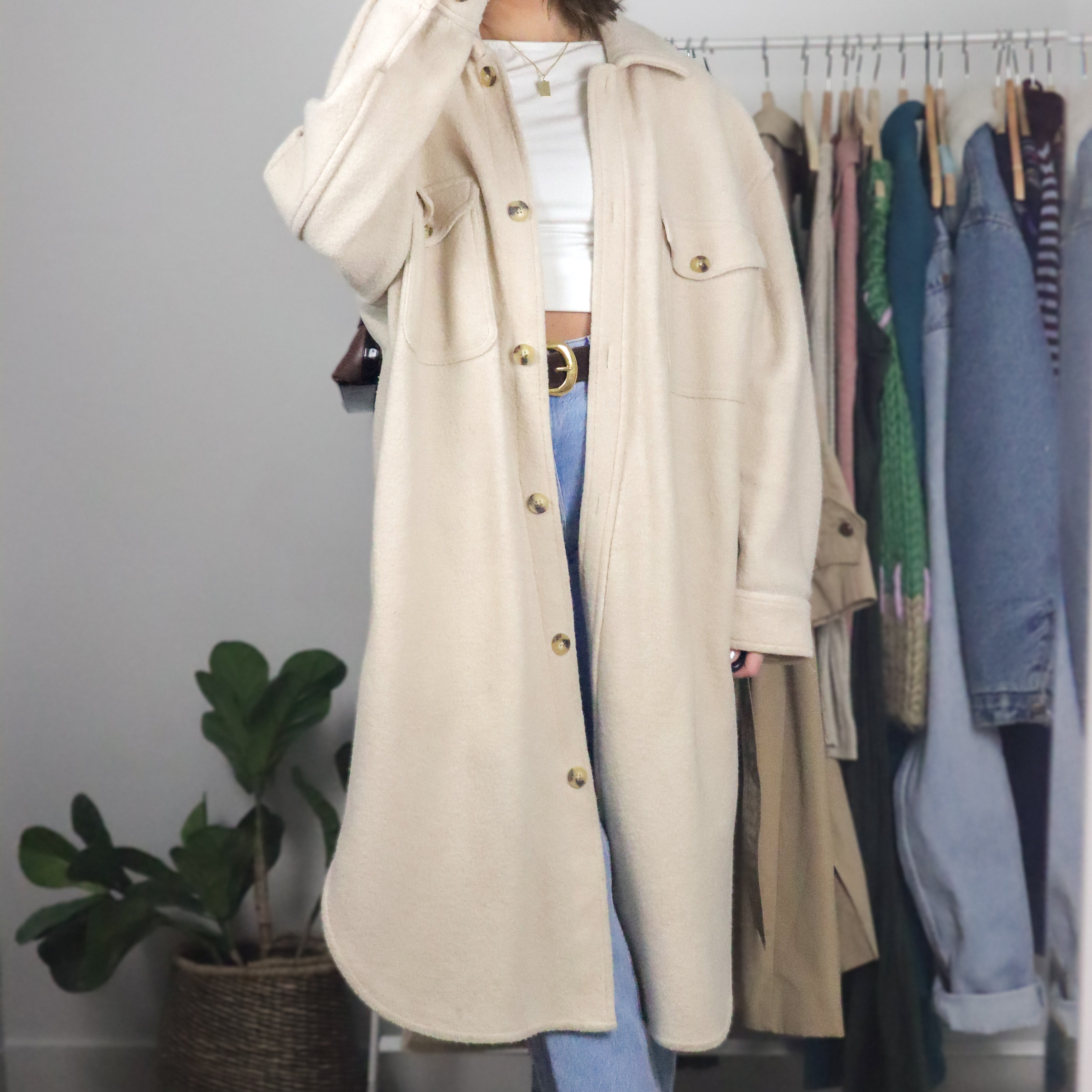 Modern x Wilfred Free Marino Wool Shacket (L/XL)