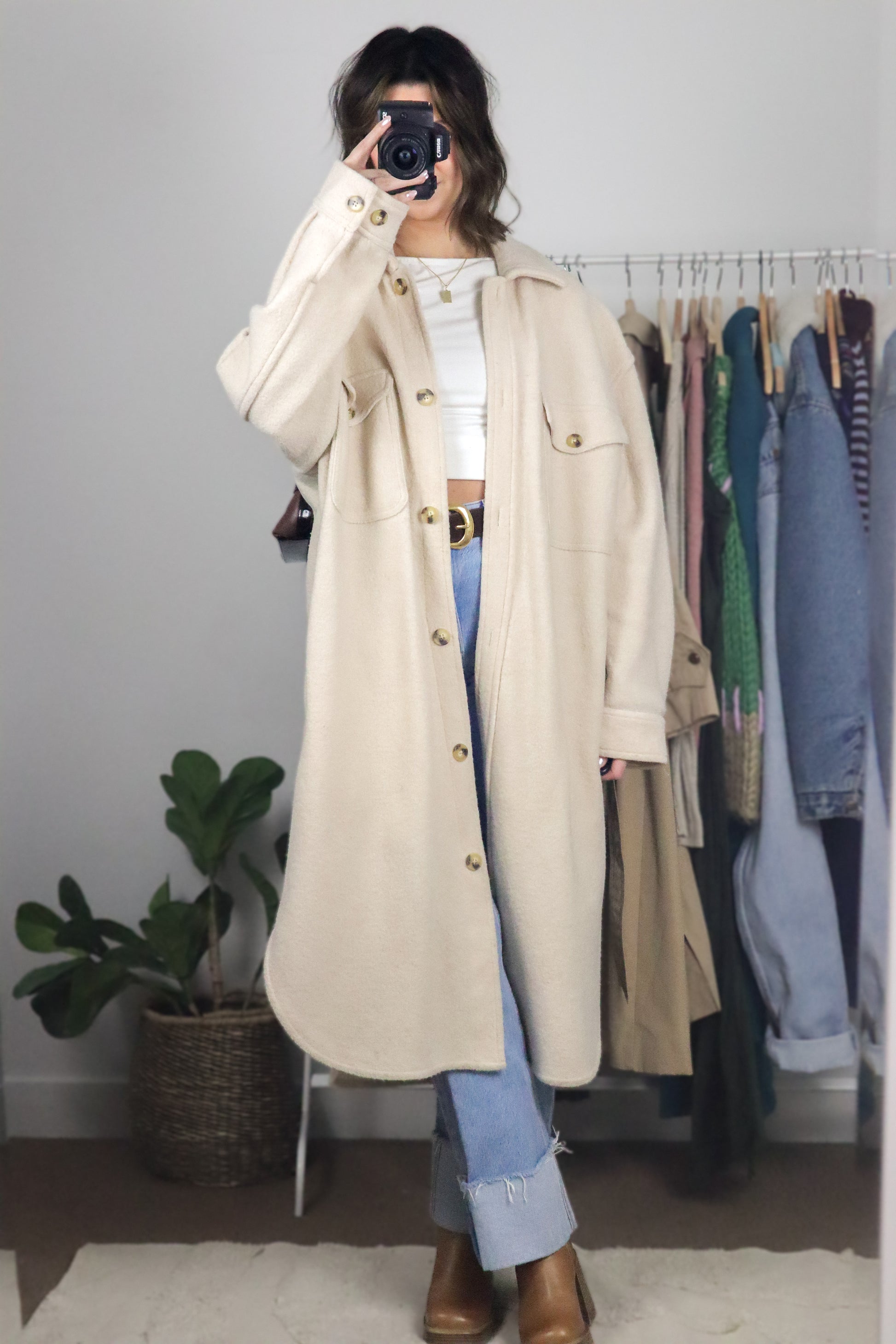 Modern x Wilfred Free Marino Wool Shacket (L/XL)