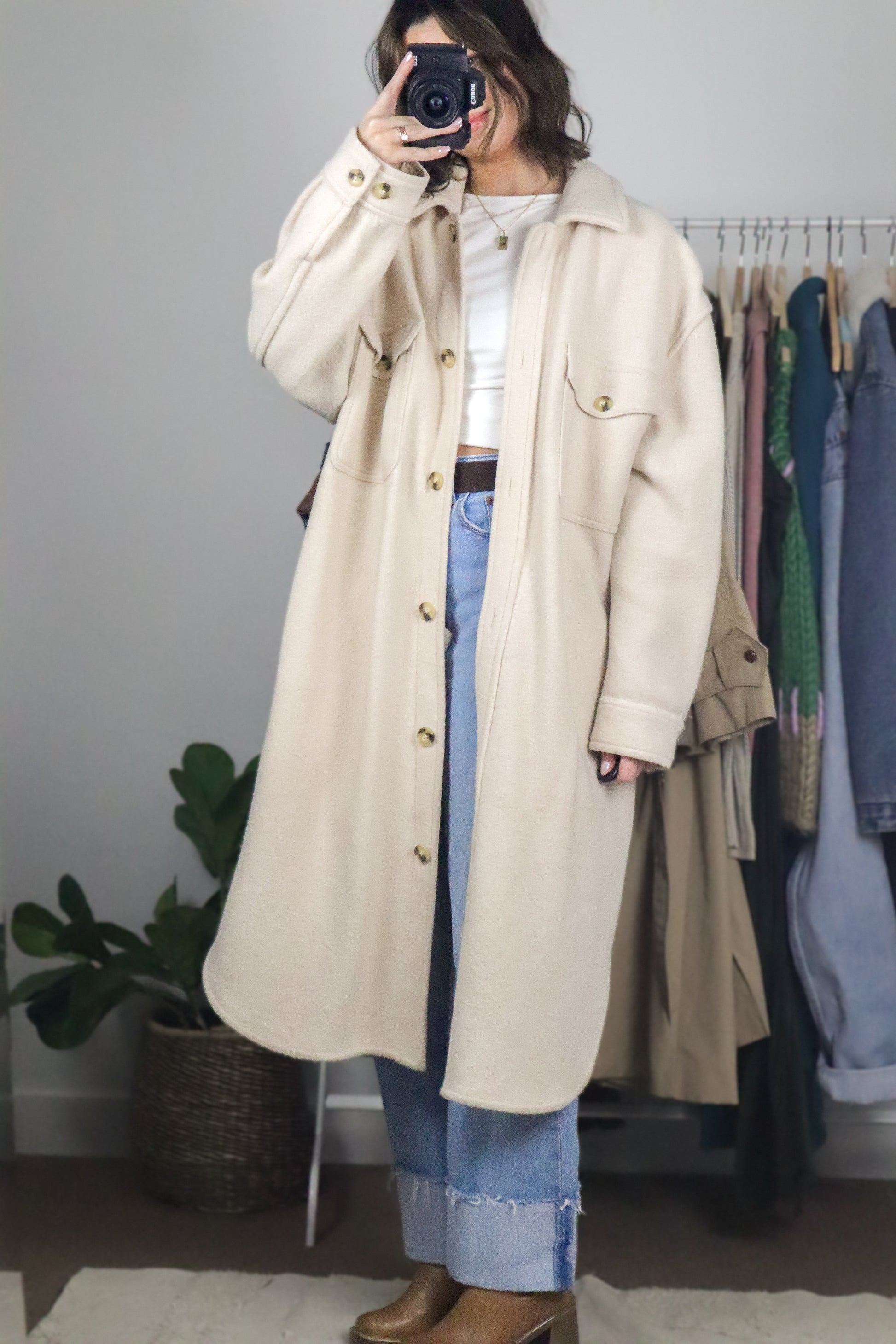 Modern x Wilfred Free Marino Wool Shacket (L/XL)