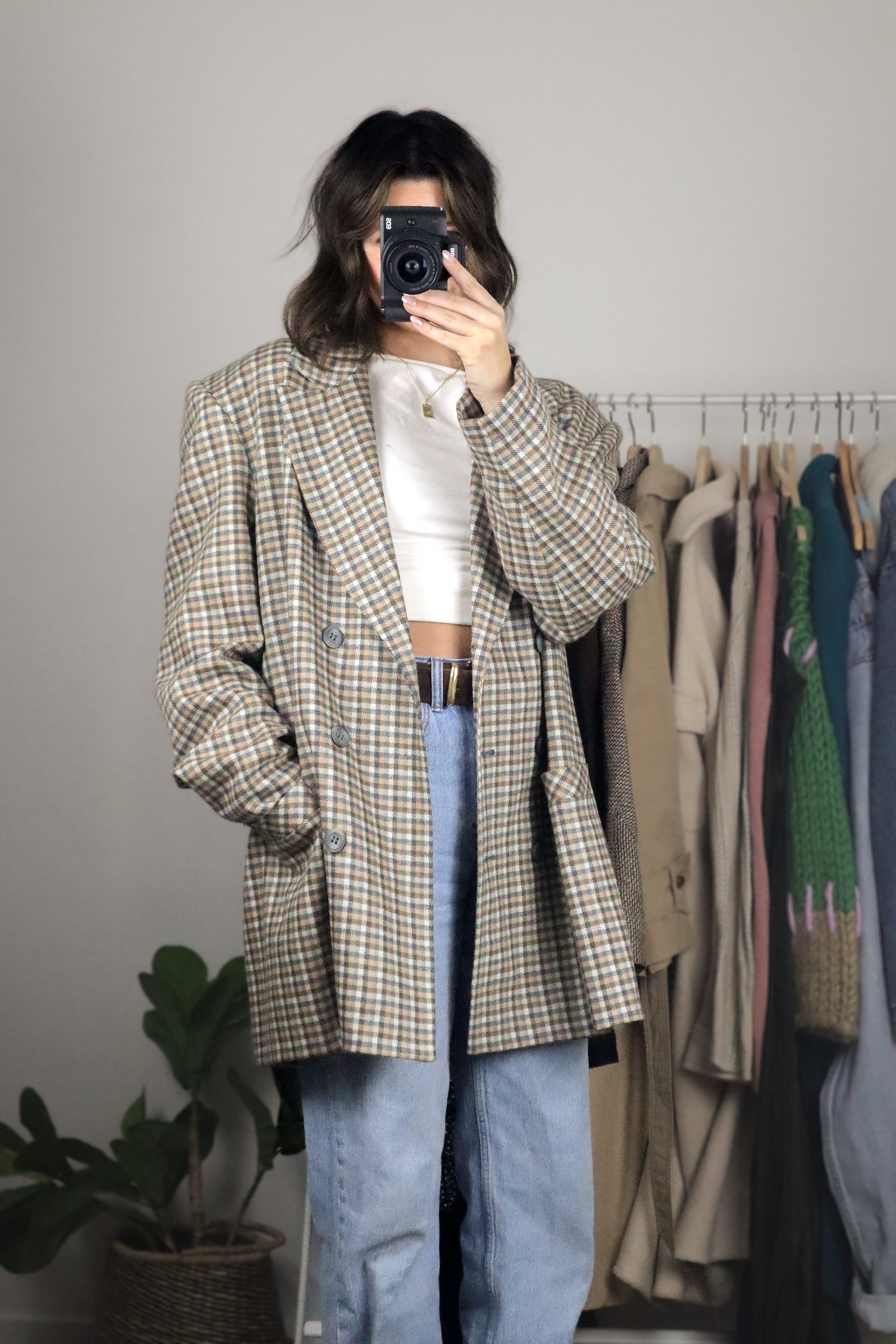 Made in Canada x Vintage x Plaid Blazer (L/XL)
